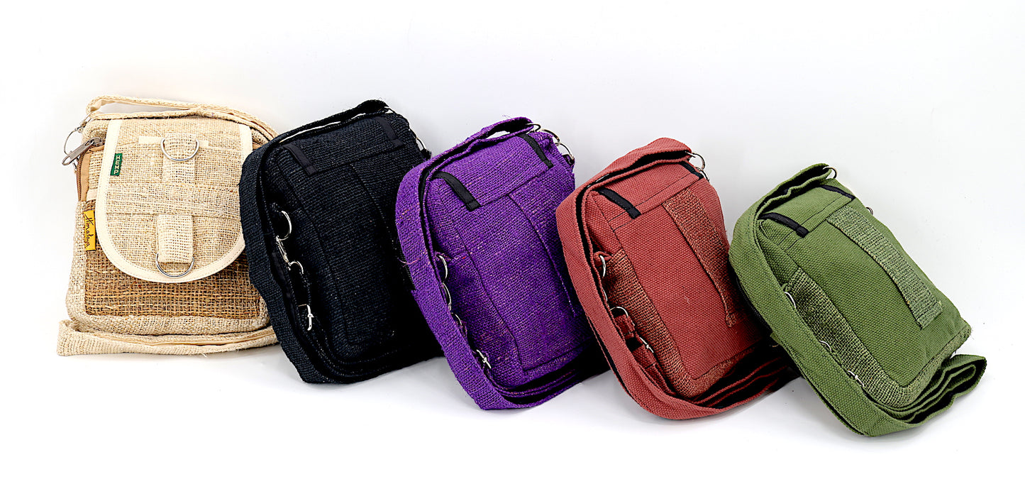 100% Hemp Handmade Small Camera Crossbody Messneger Bag