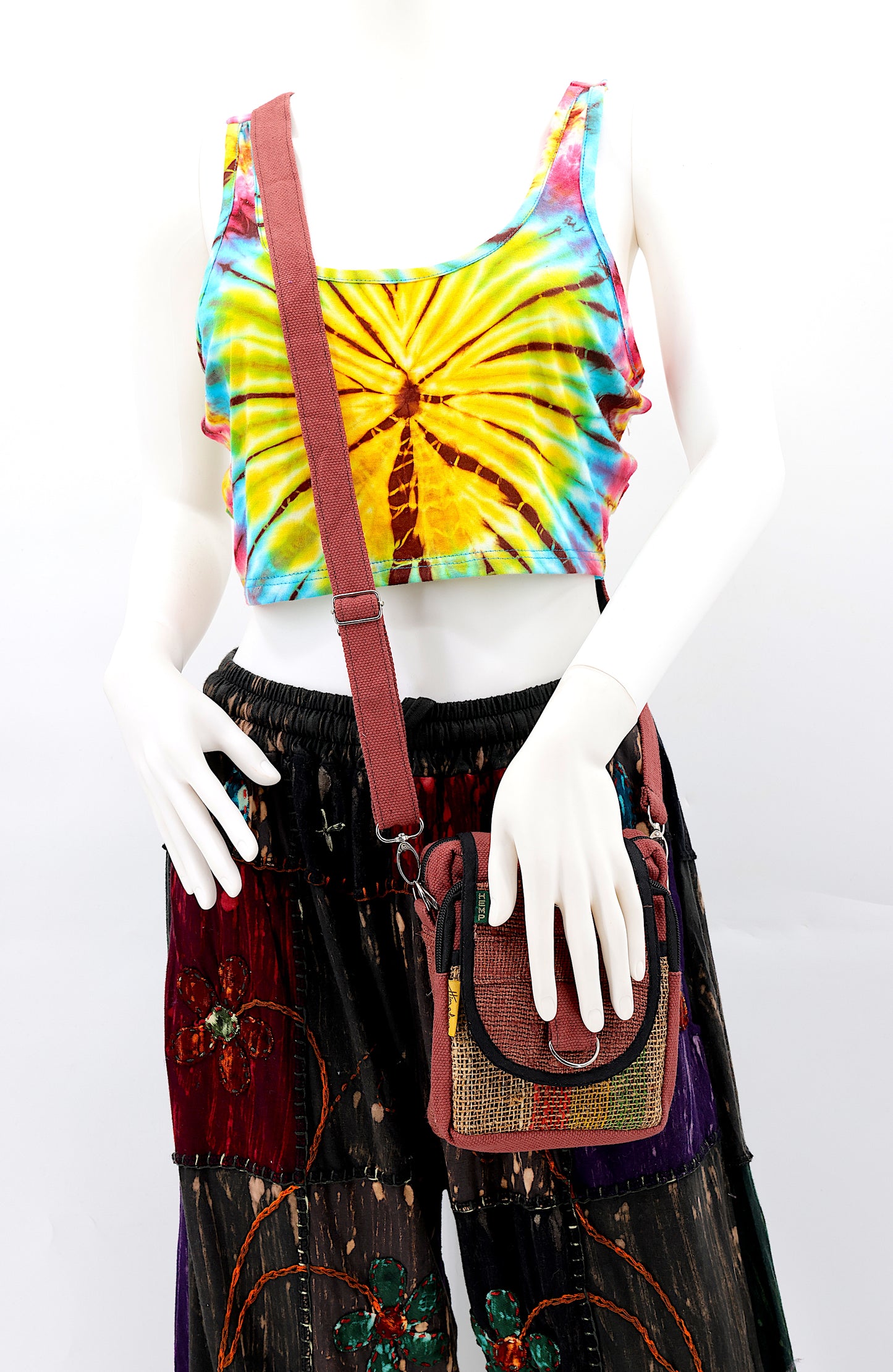100% Hemp Handmade Small Camera Crossbody Messneger Bag