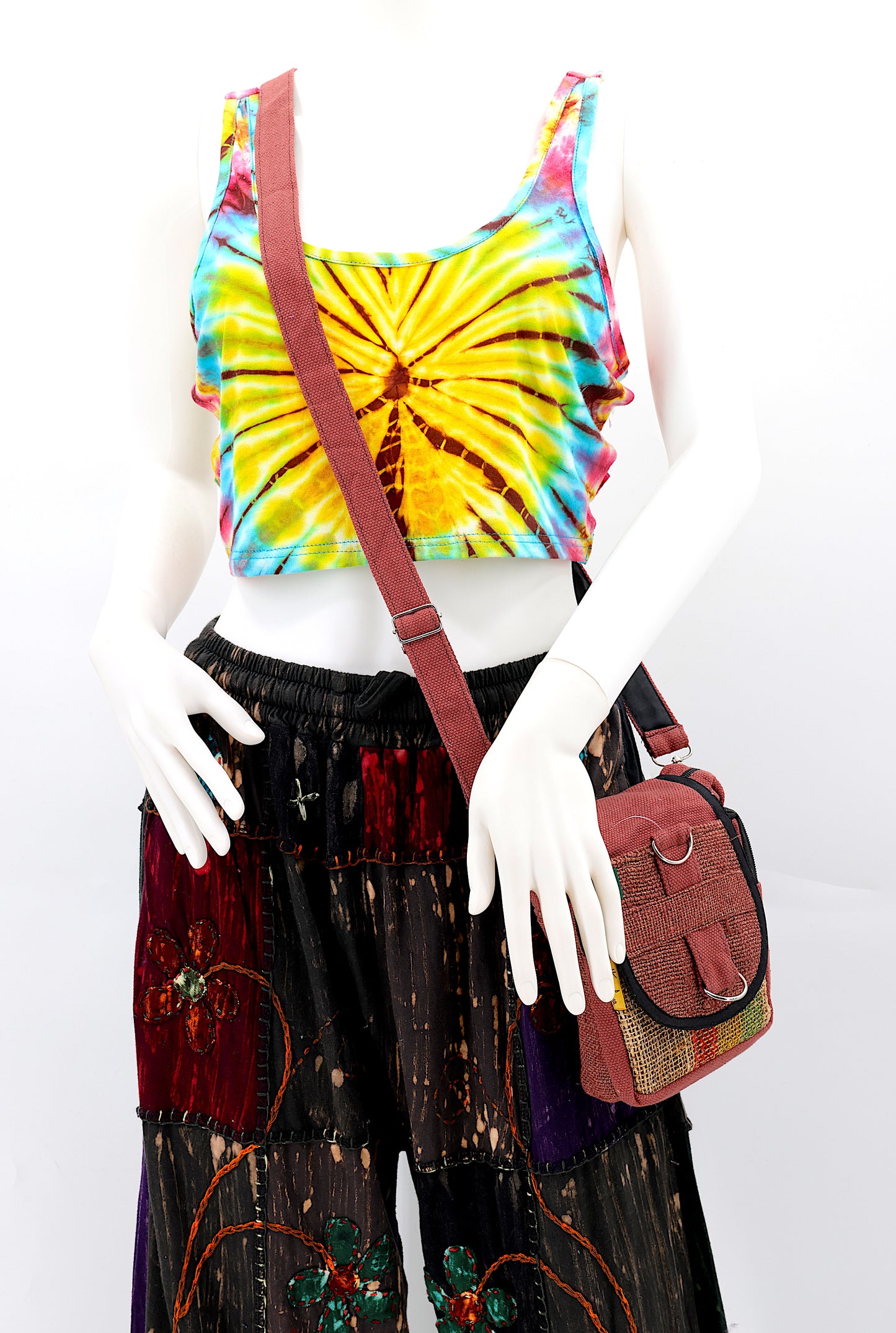 100% Hemp Handmade Small Camera Crossbody Messneger Bag
