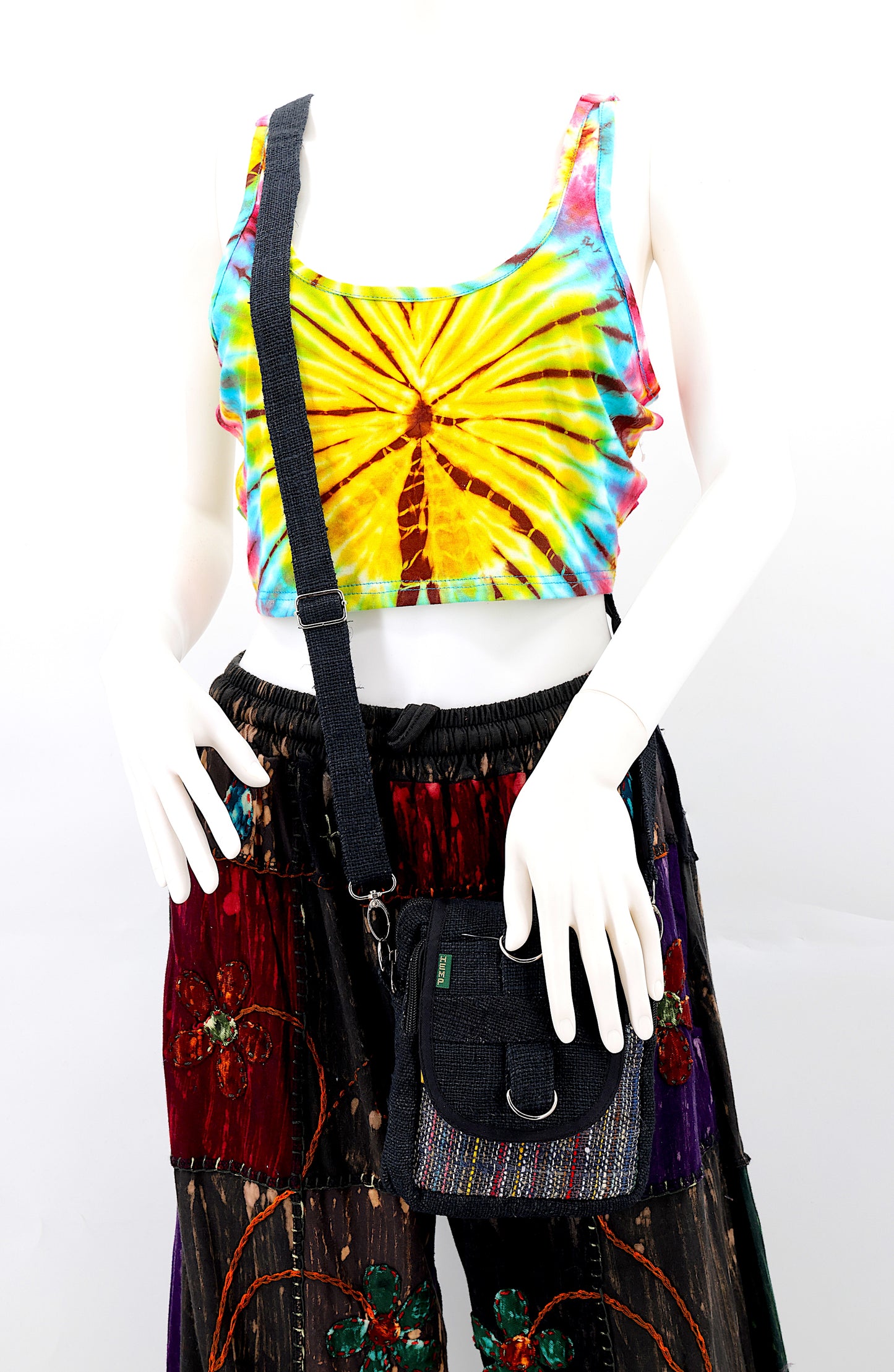100% Hemp Handmade Small Camera Crossbody Messneger Bag