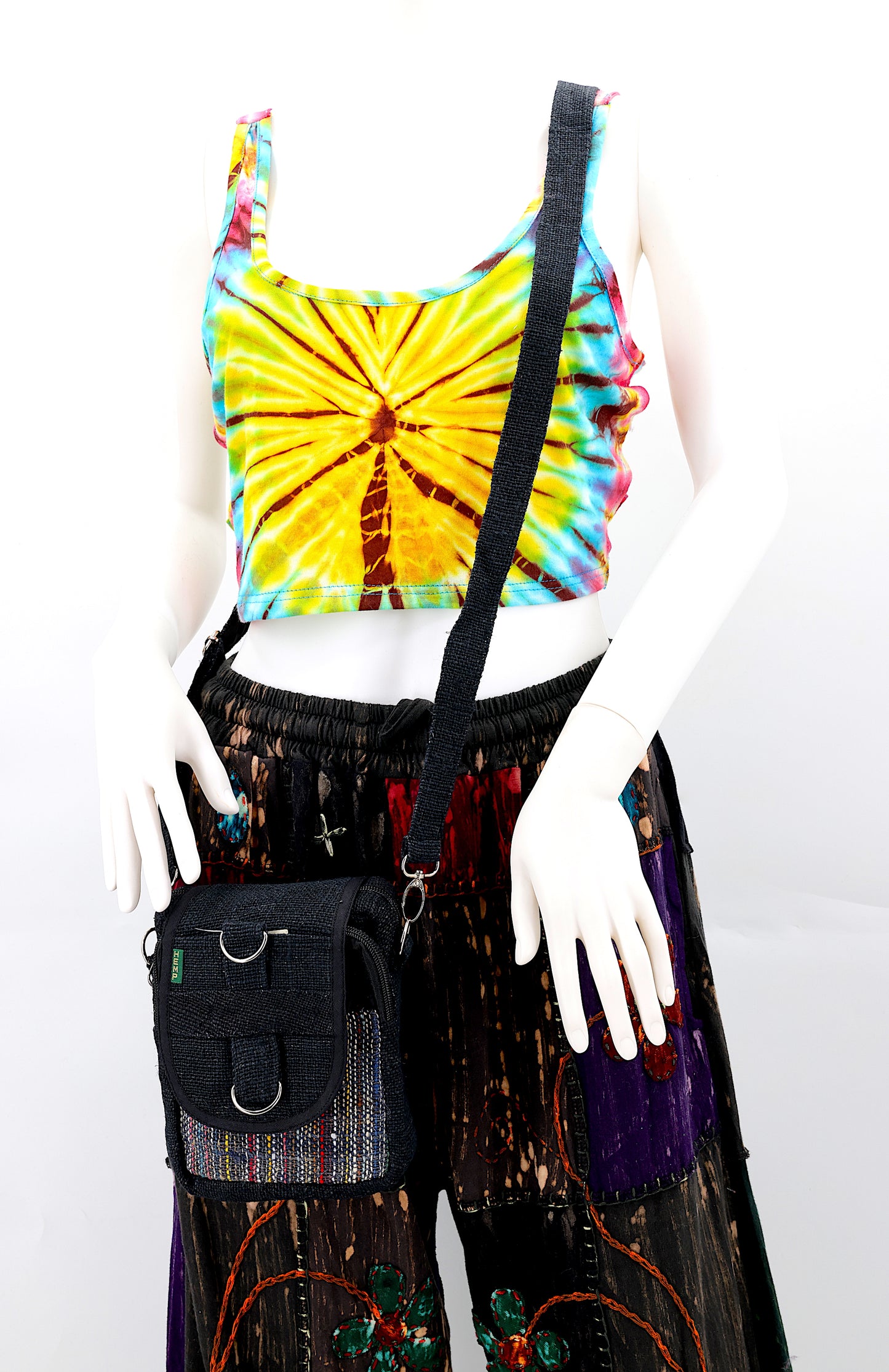 100% Hemp Handmade Small Camera Crossbody Messneger Bag