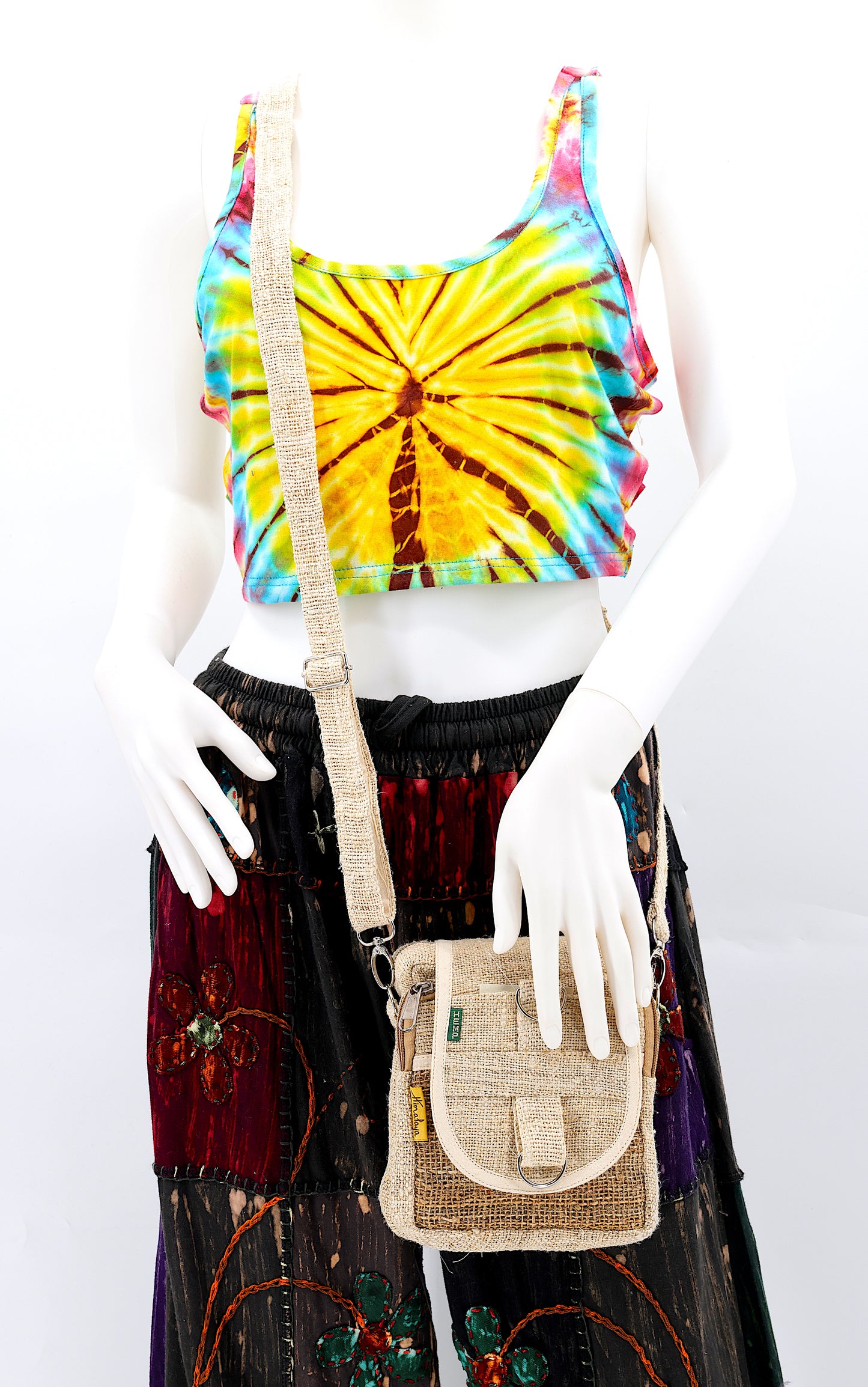 100% Hemp Handmade Small Camera Crossbody Messneger Bag