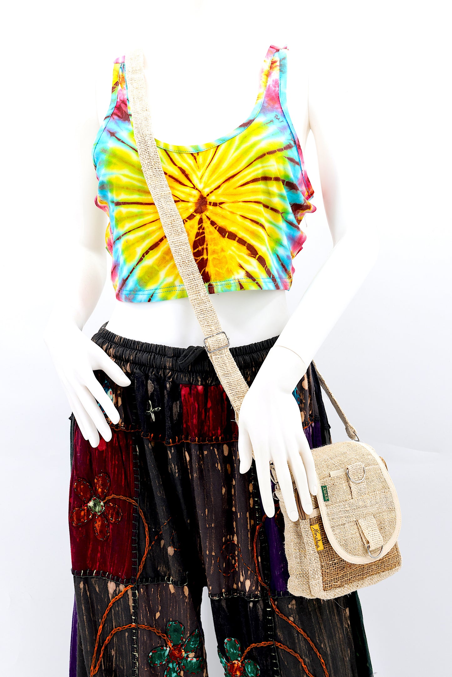 100% Hemp Handmade Small Camera Crossbody Messneger Bag