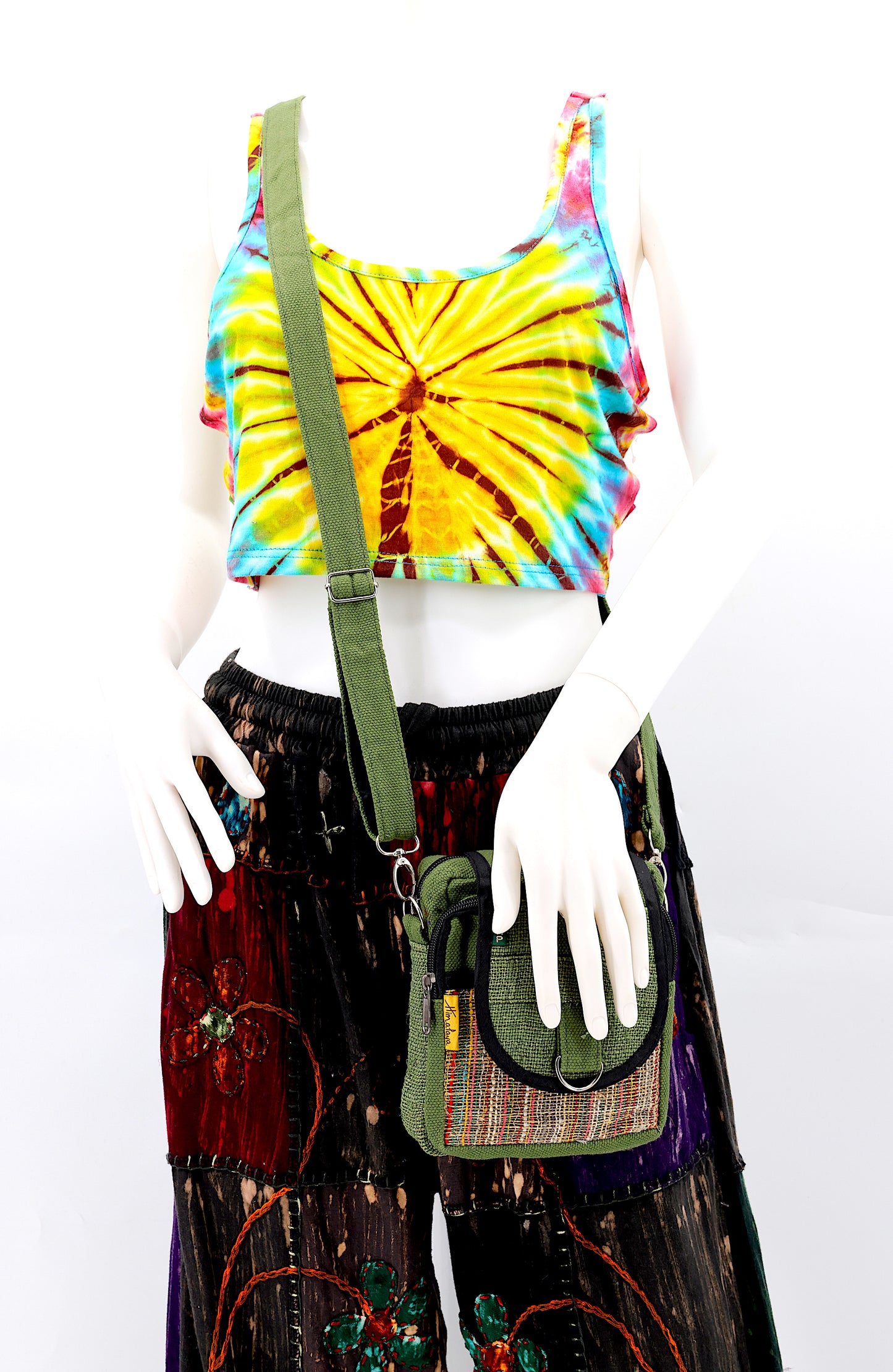 100% Hemp Handmade Small Camera Crossbody Messneger Bag