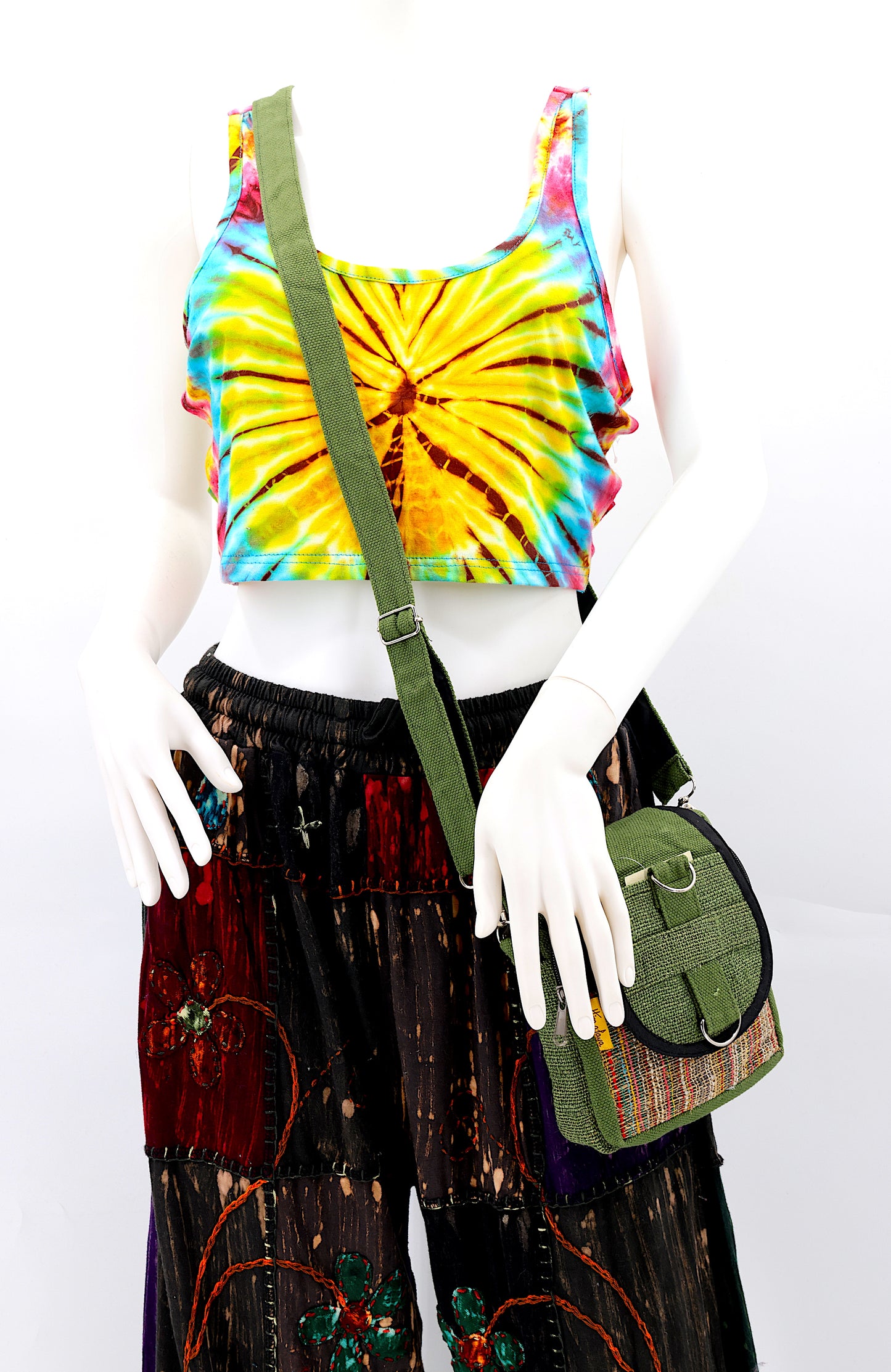 100% Hemp Handmade Small Camera Crossbody Messneger Bag