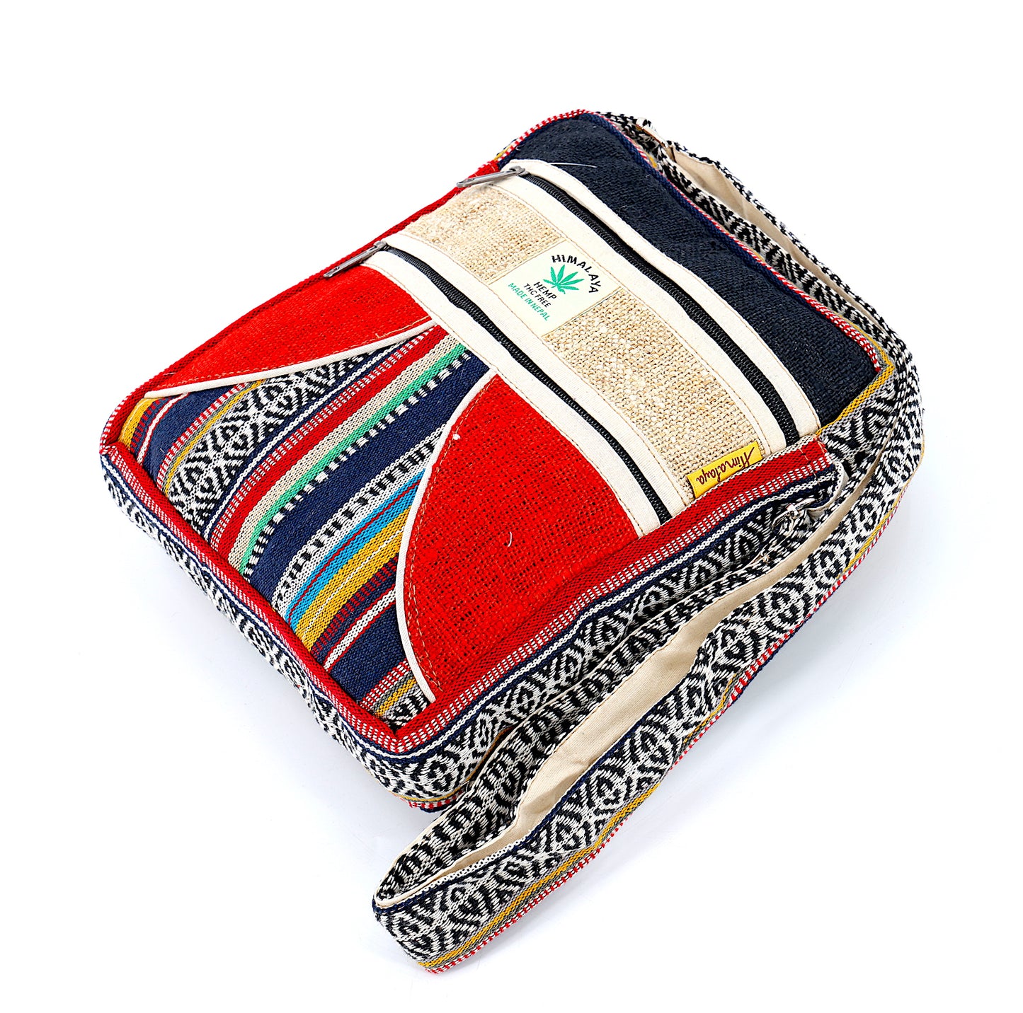 100% Hemp With Gheri Mix Messenger Crossbody Bag