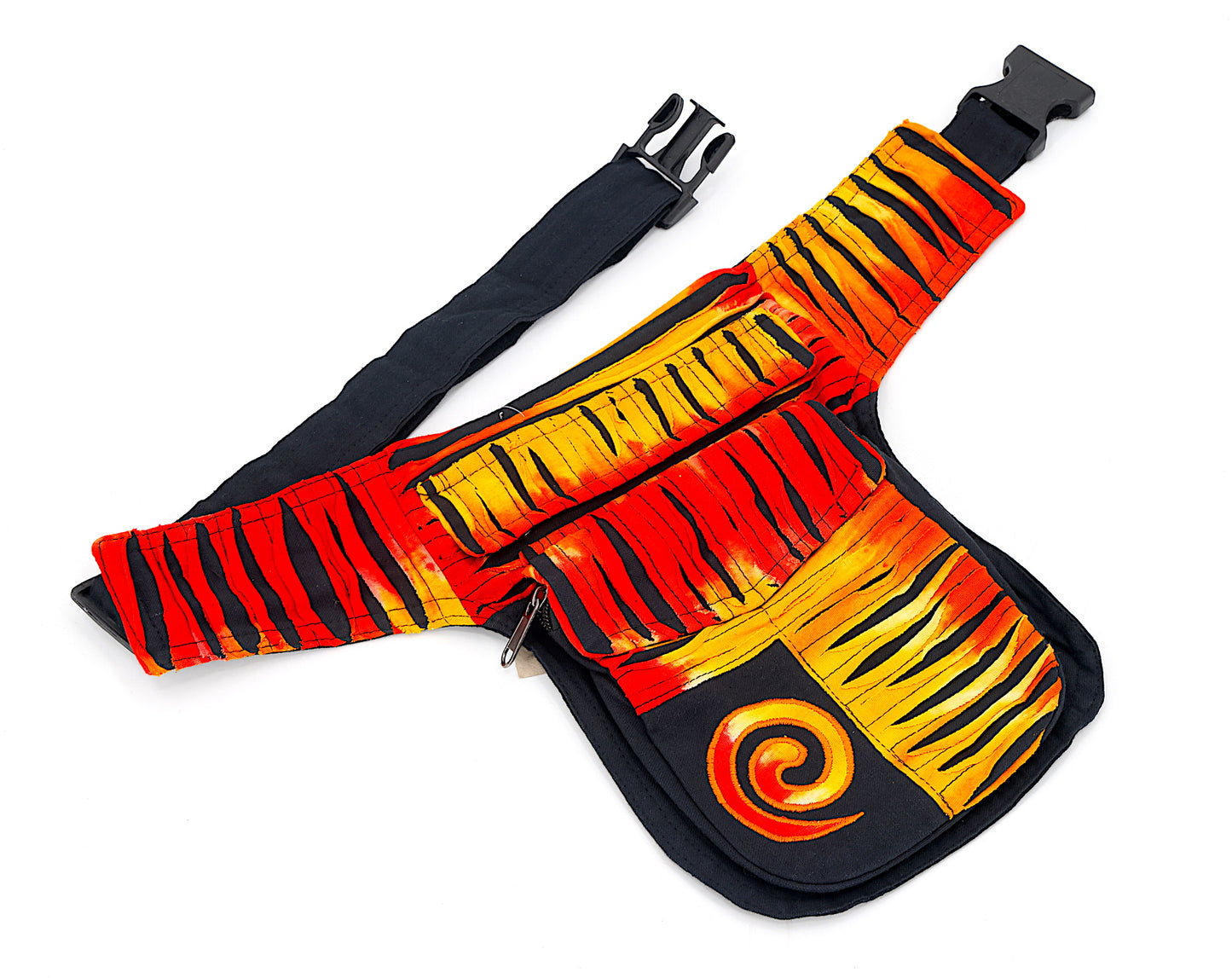 Cotton Tie-Dye Spiral Hand Embroidered Fanny Pack
