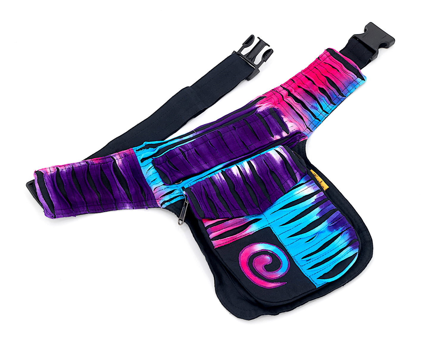 Cotton Tie-Dye Spiral Hand Embroidered Fanny Pack