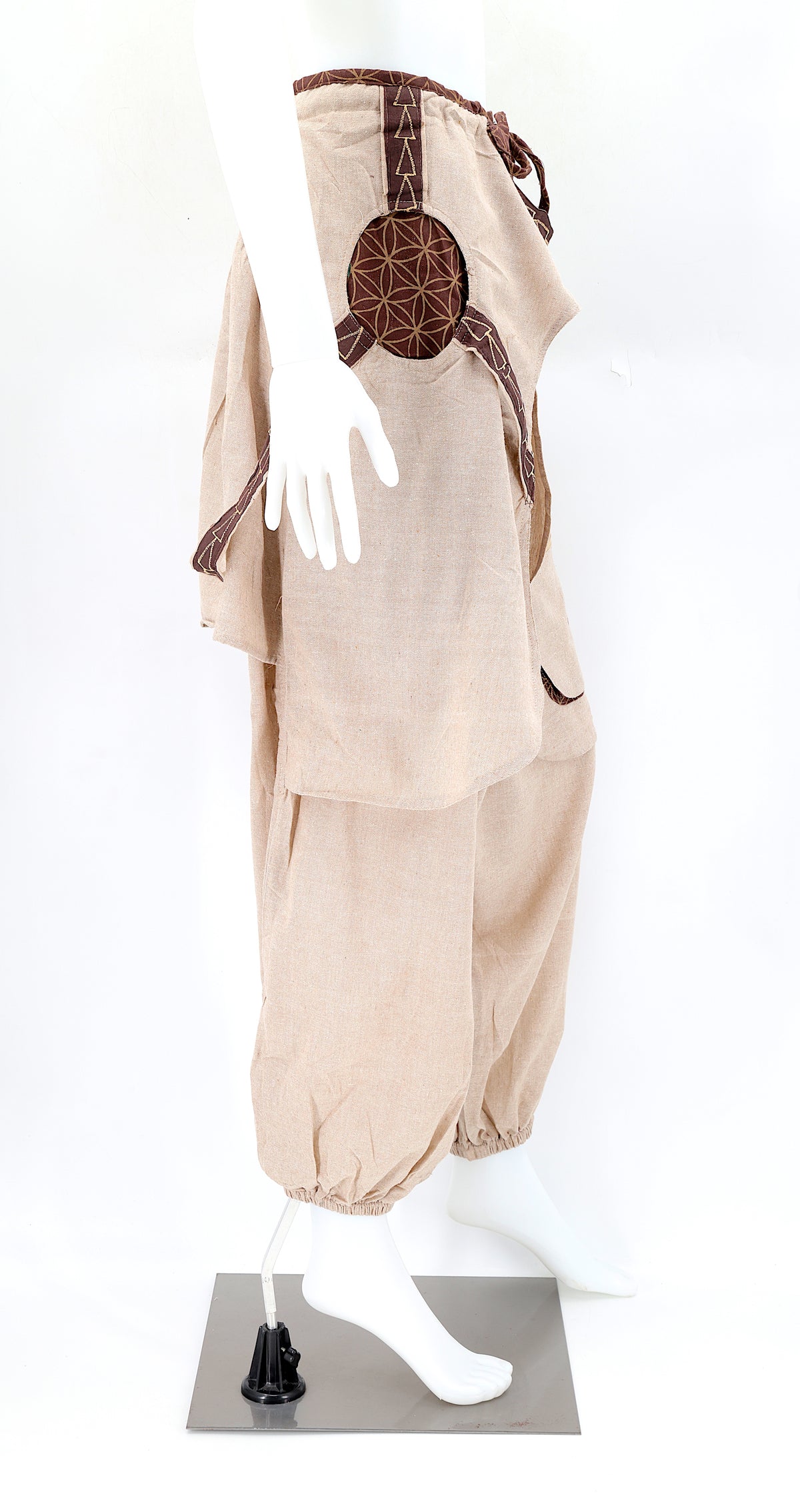 Faded Flower of Life Vintage Style Harem Pants