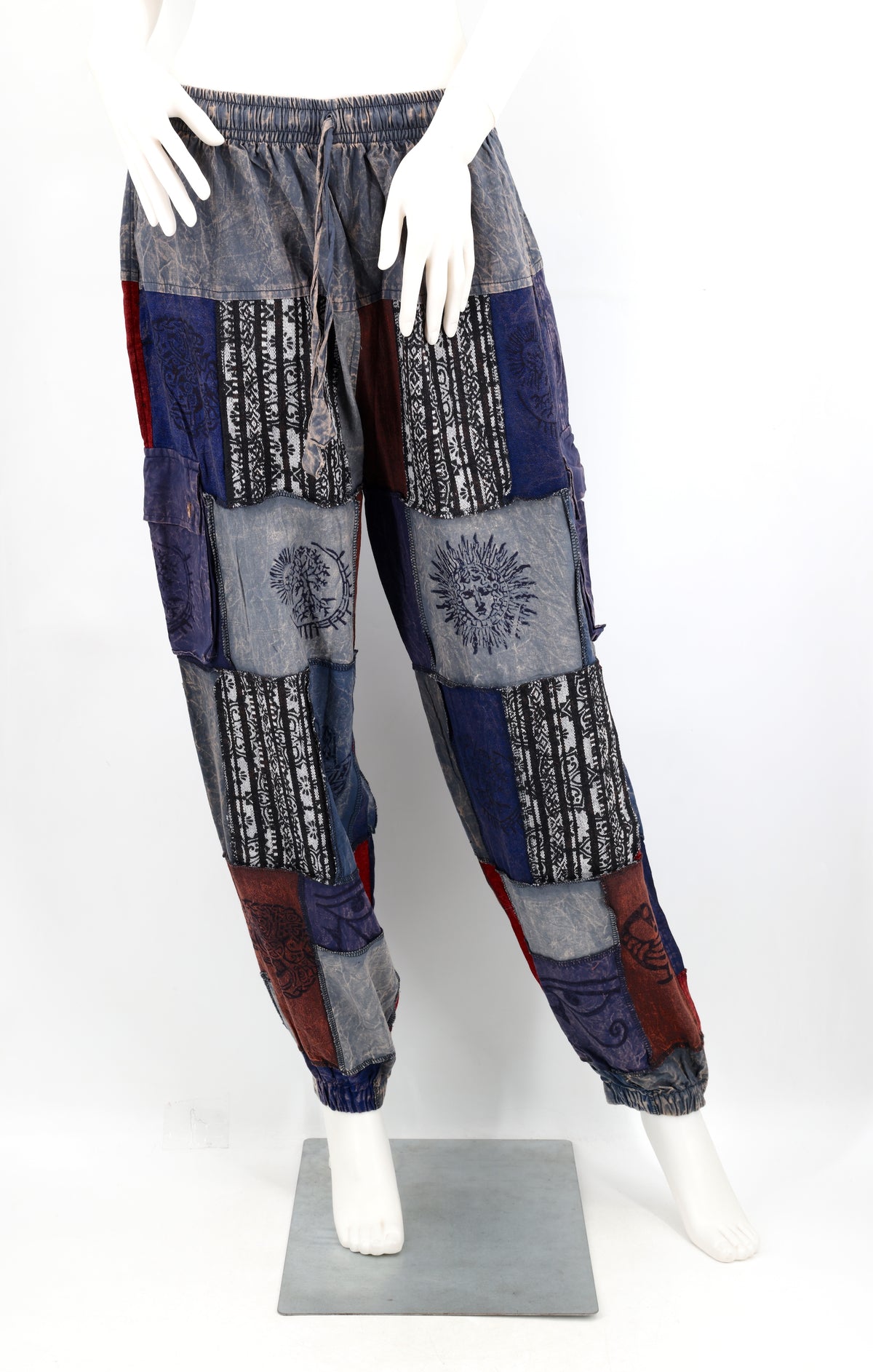 Old Gods Patchwork Cargo Harem Pants | Multi-Pocket Cotton