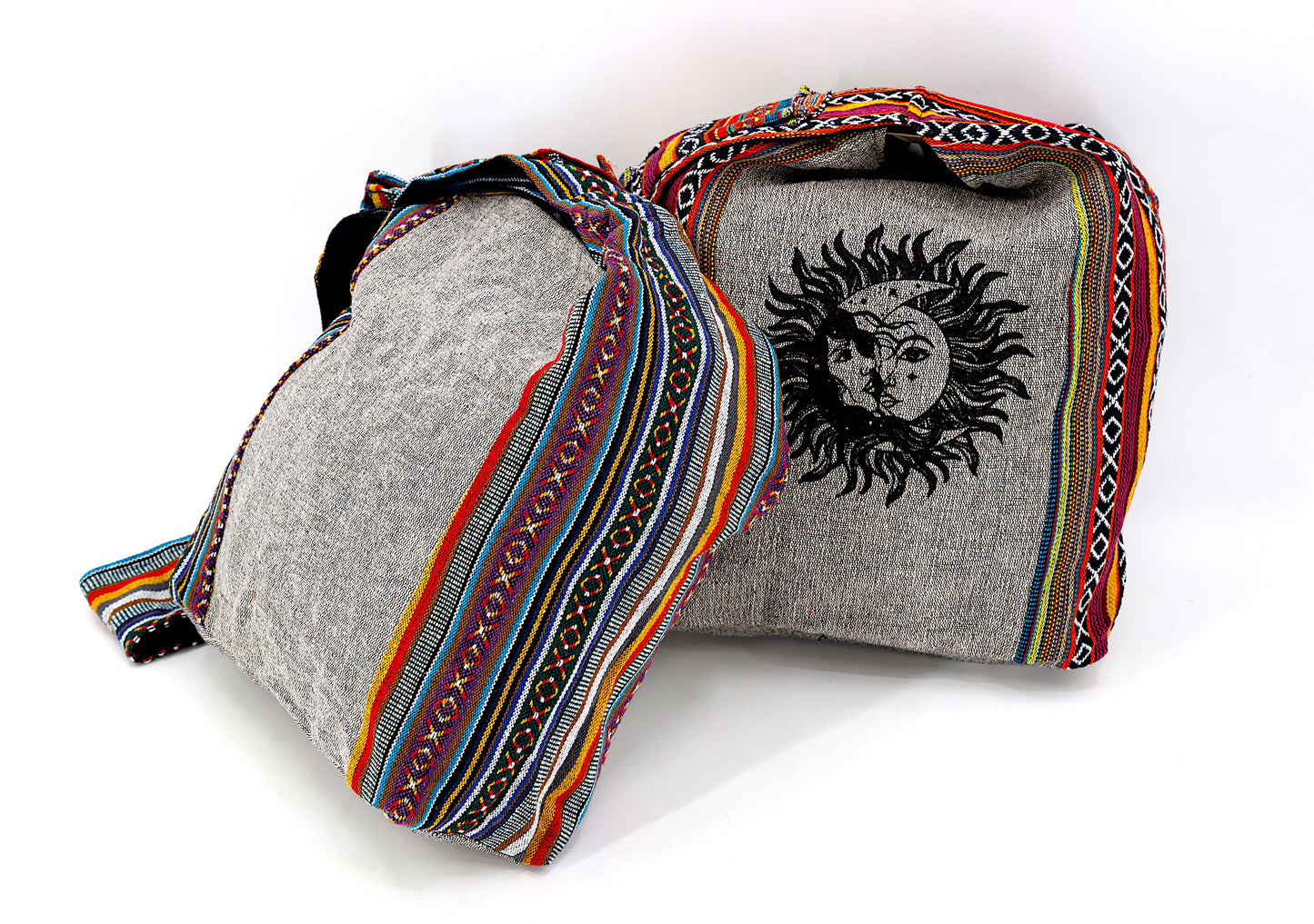 Cotton Sun & Moon Print Handmade Crossbody Bag