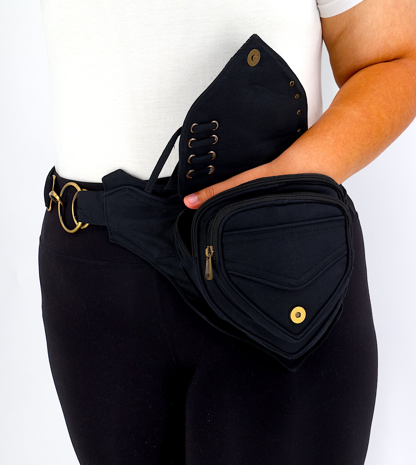 Cotton Flower of Life Pattern Handmade Canvas Fanny Pack