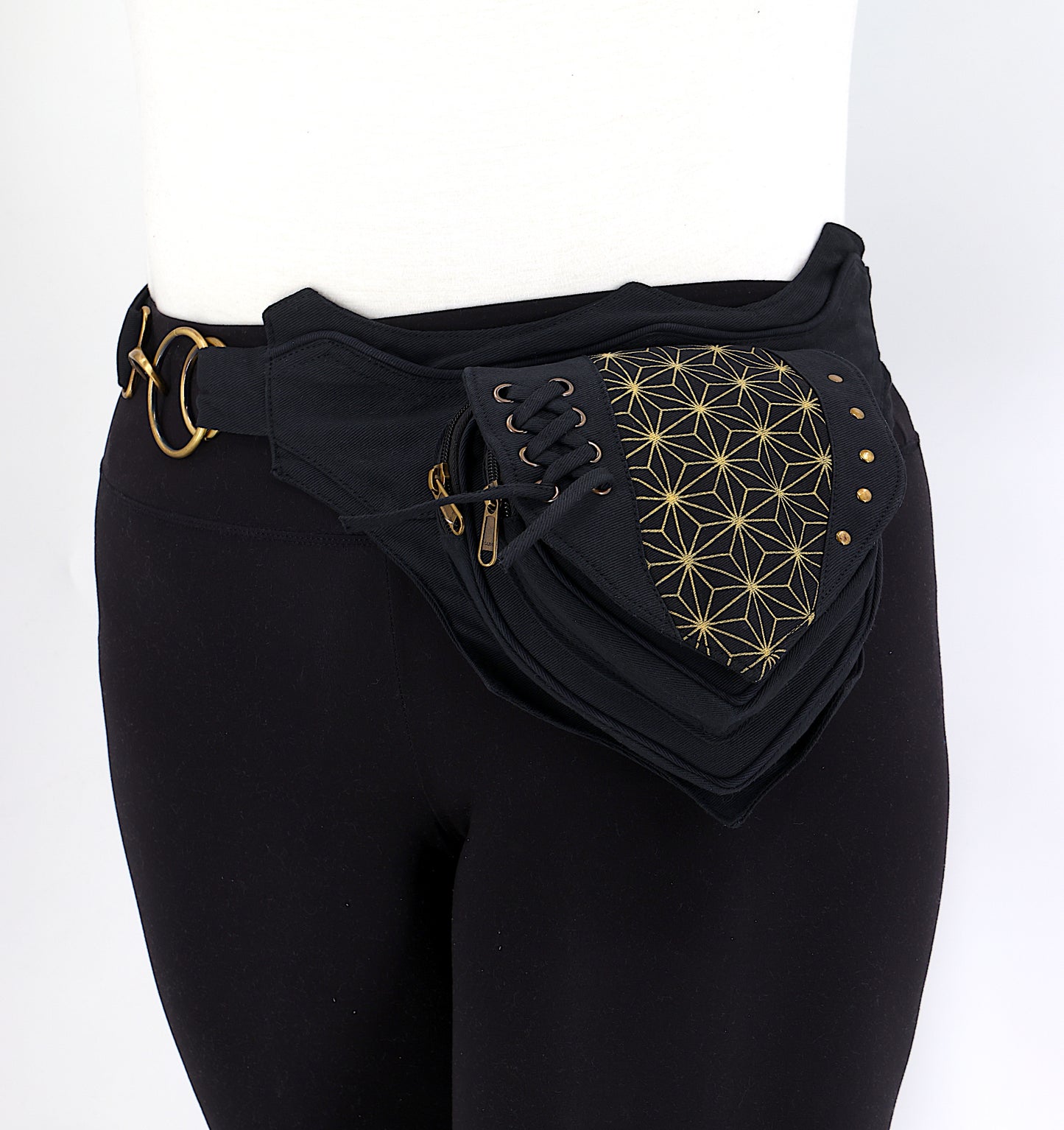 Cotton Flower of Life Pattern Handmade Canvas Fanny Pack