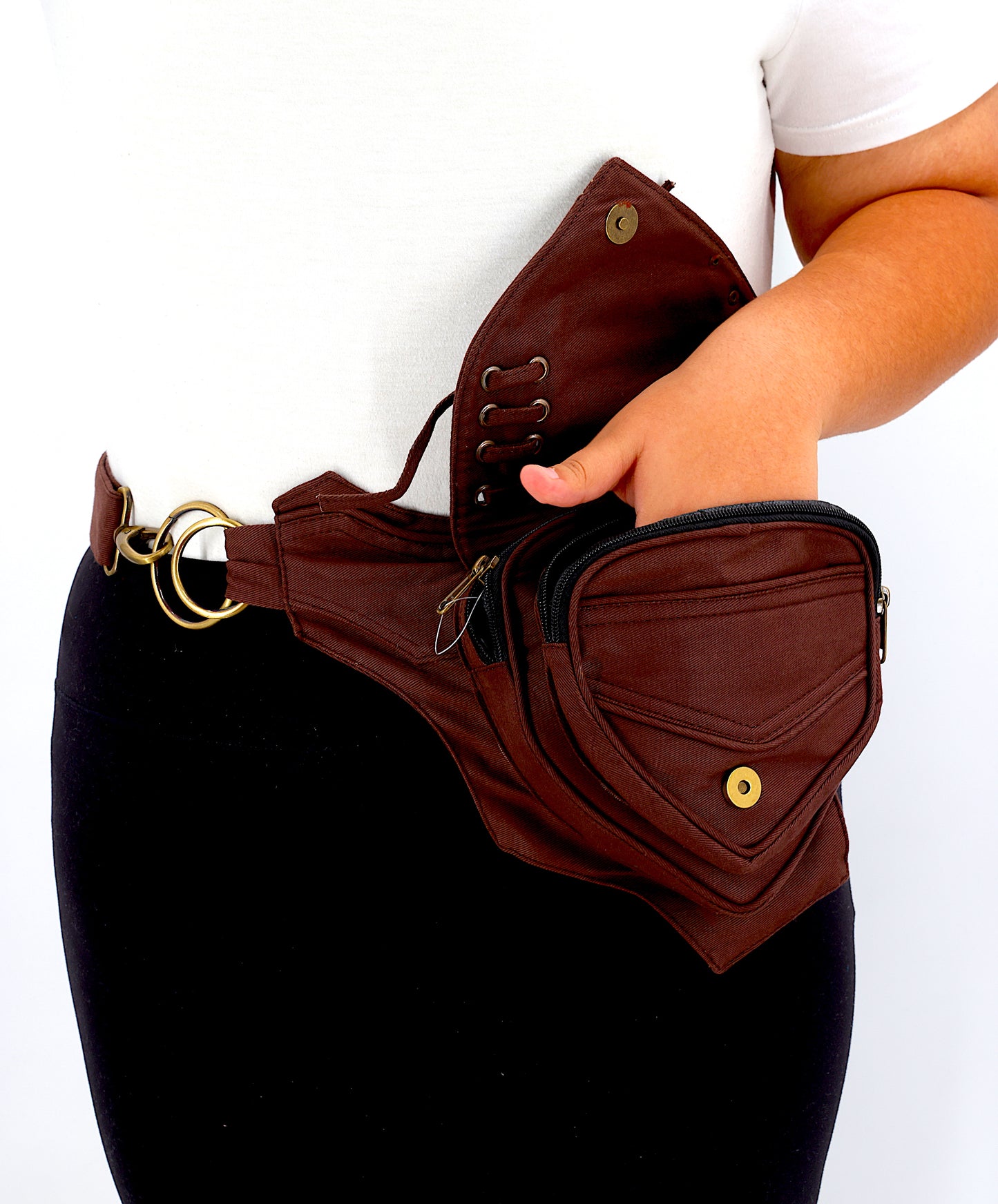 Cotton Flower of Life Pattern Handmade Canvas Fanny Pack