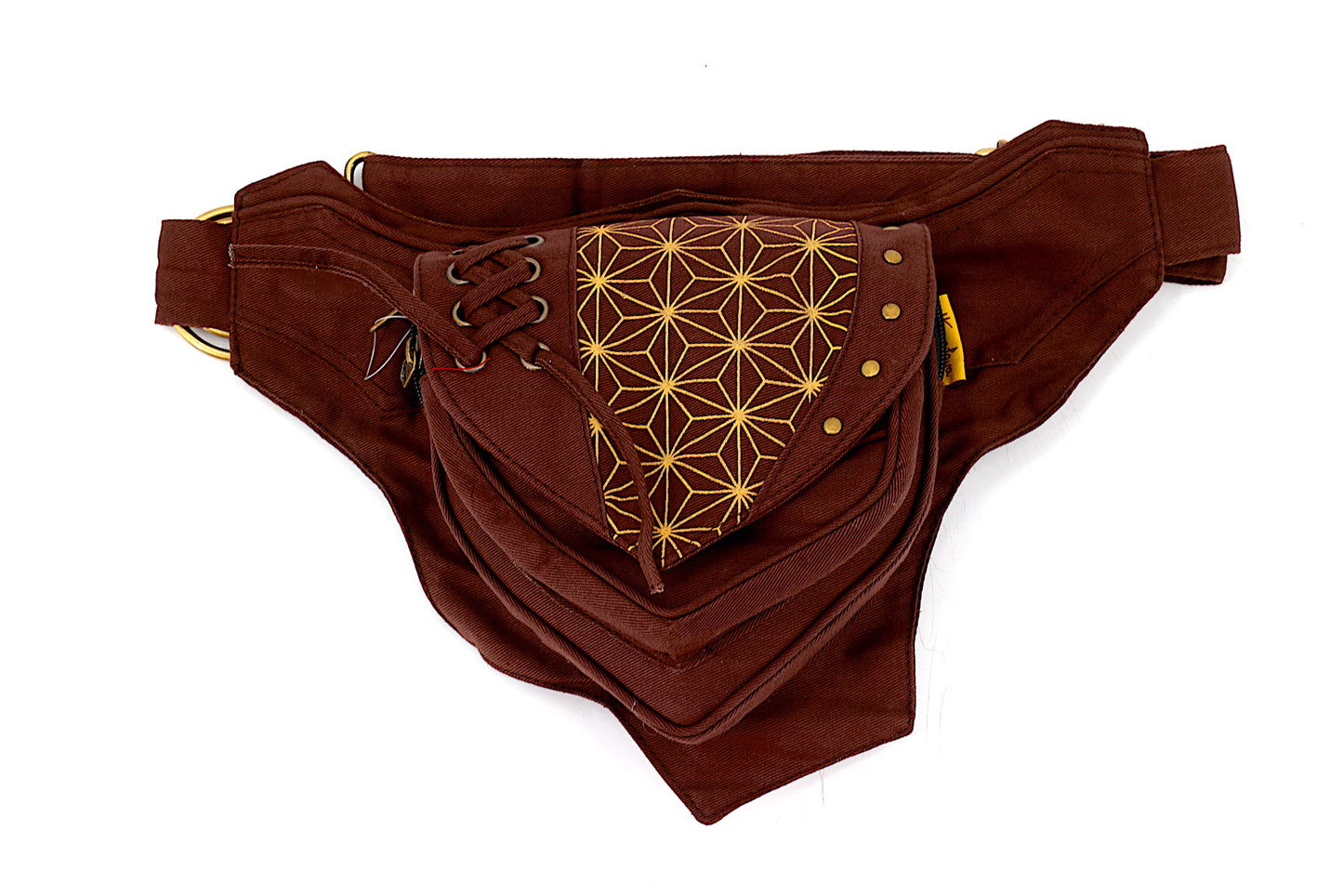 Cotton Flower of Life Pattern Handmade Canvas Fanny Pack