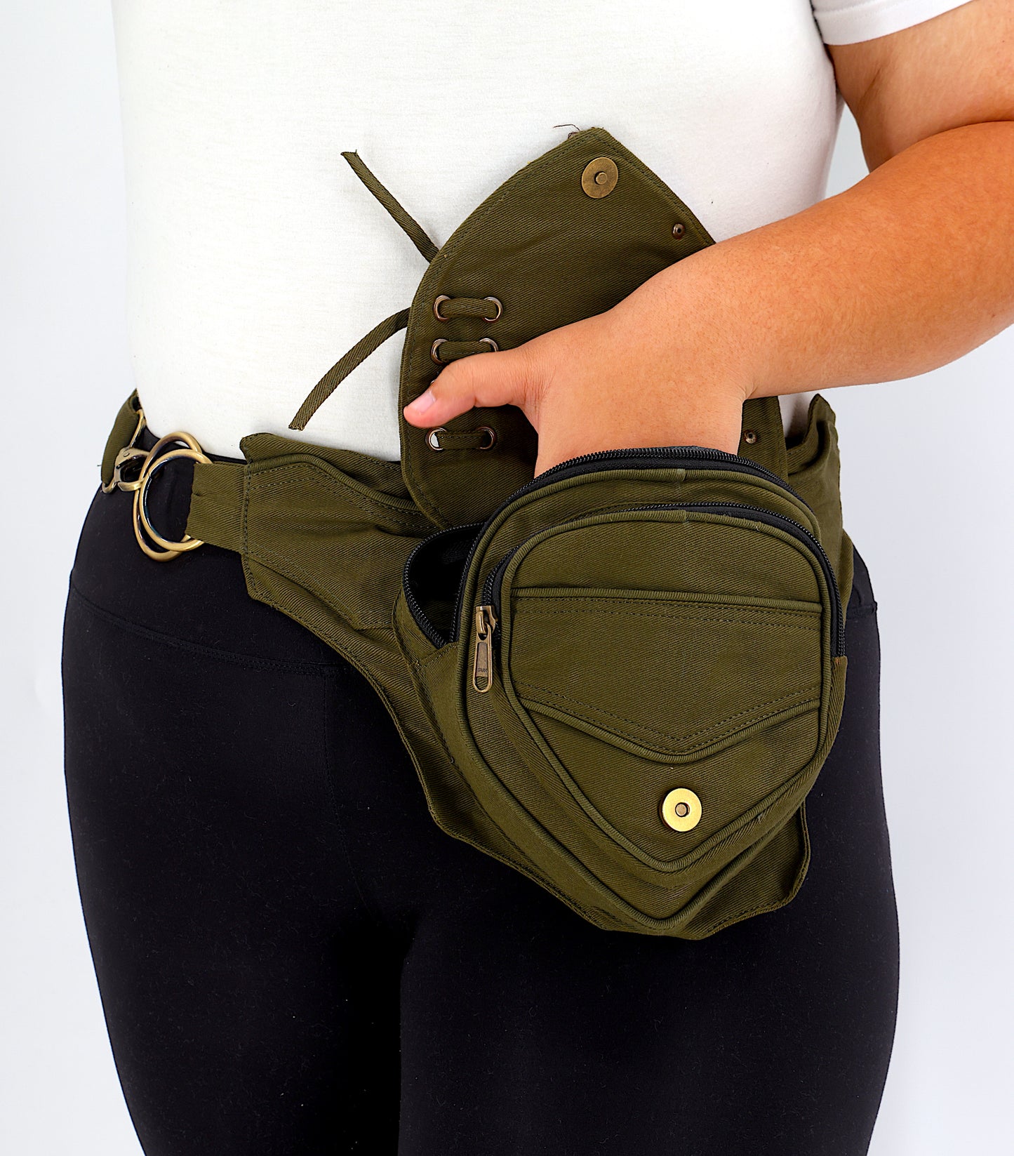 Cotton Flower of Life Pattern Handmade Canvas Fanny Pack