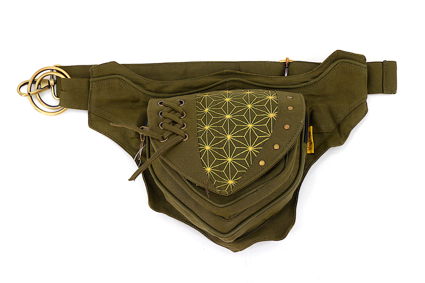 Cotton Flower of Life Pattern Handmade Canvas Fanny Pack