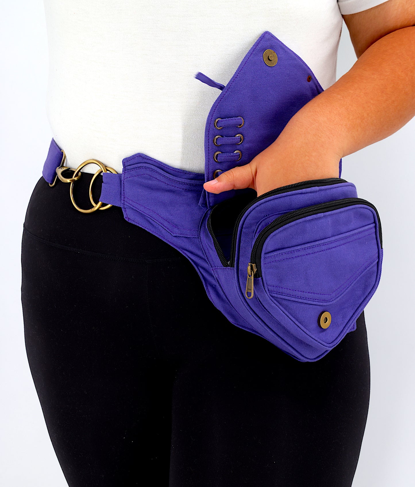 Cotton Flower of Life Pattern Handmade Canvas Fanny Pack
