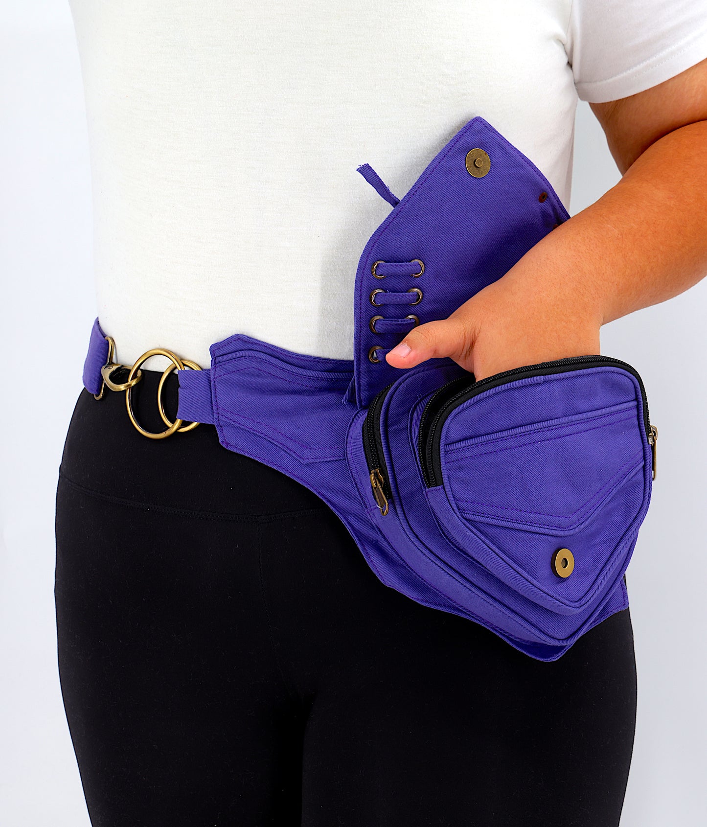 Cotton Flower of Life Pattern Handmade Canvas Fanny Pack