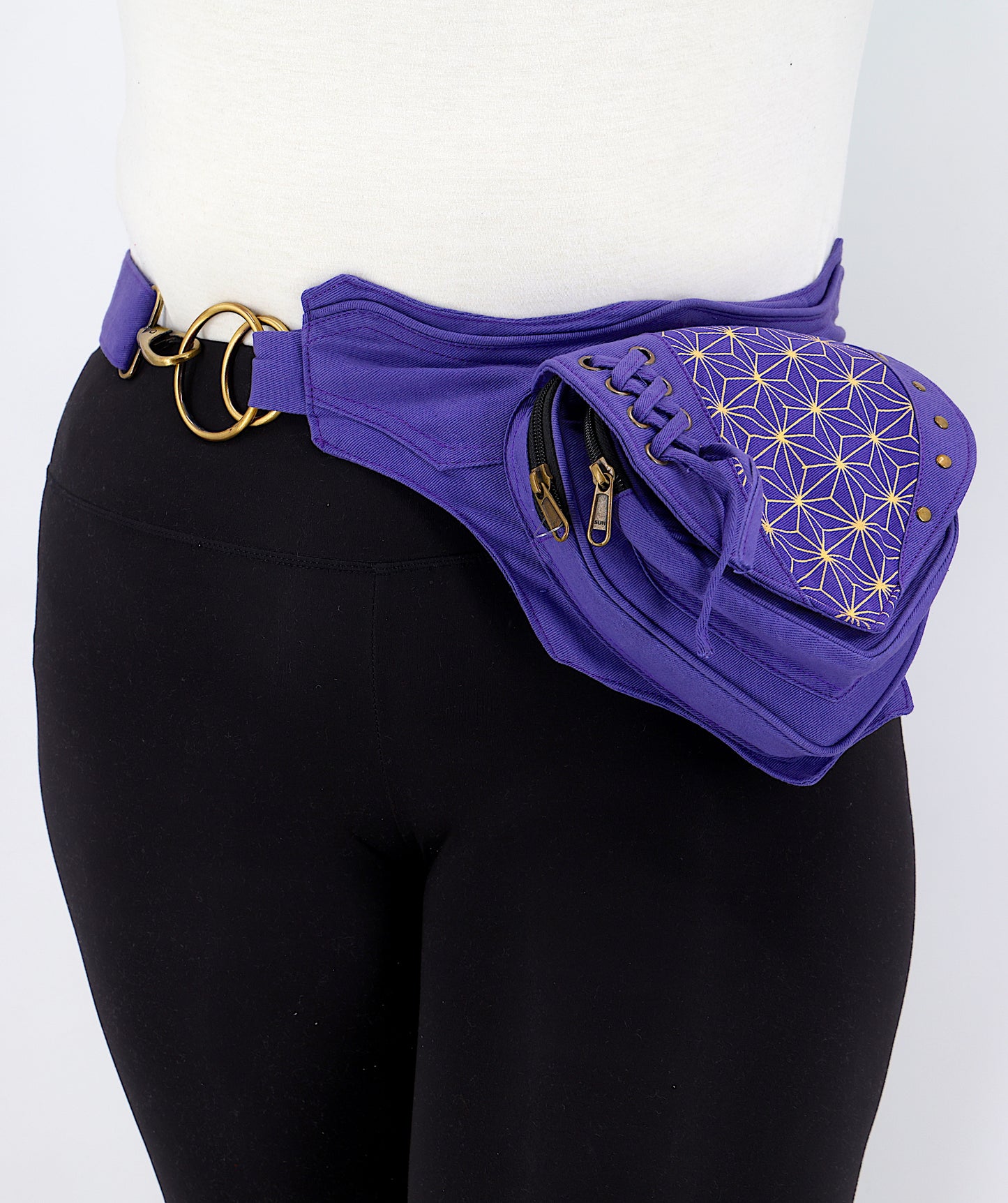 Cotton Flower of Life Pattern Handmade Canvas Fanny Pack