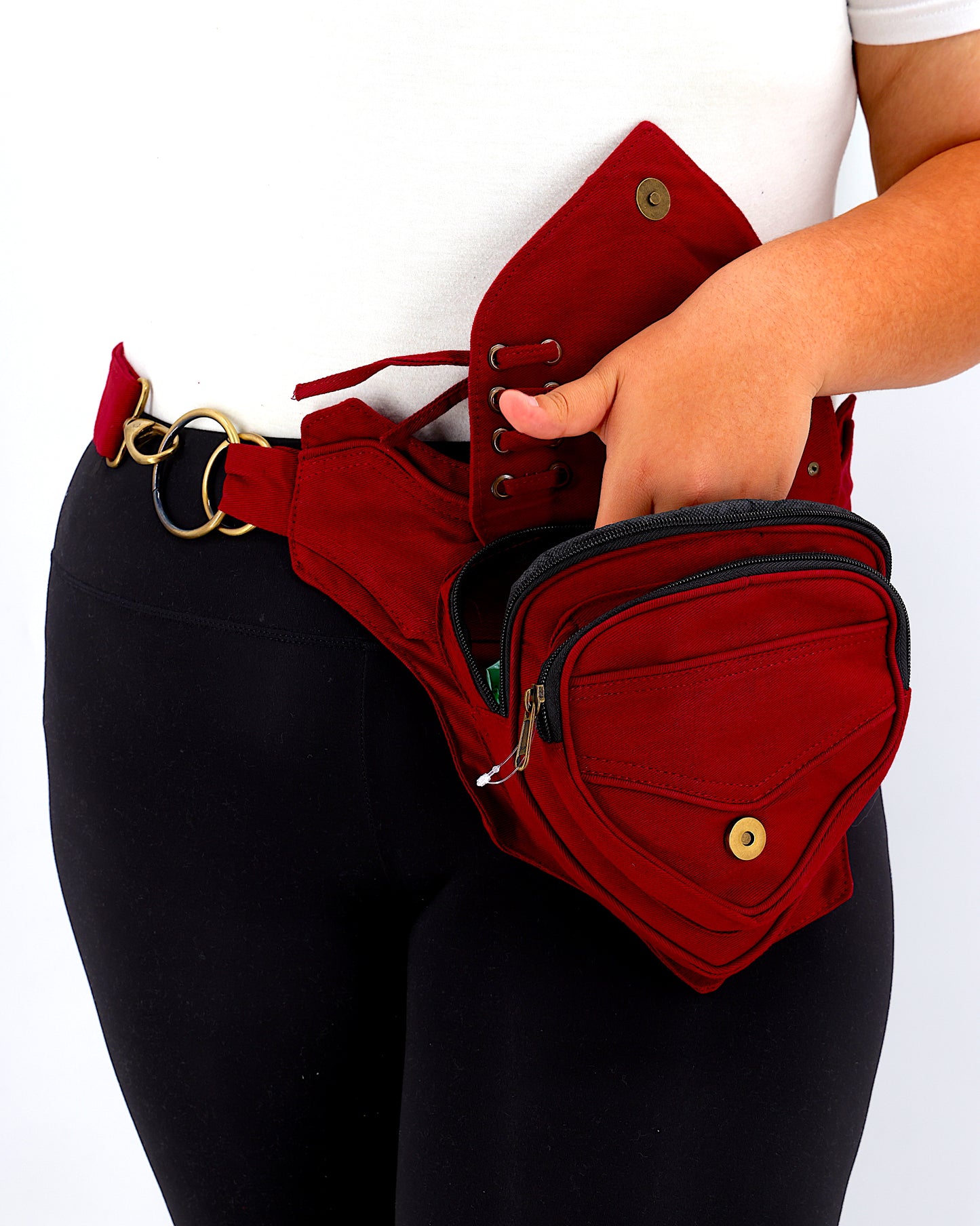 Cotton Flower of Life Pattern Handmade Canvas Fanny Pack