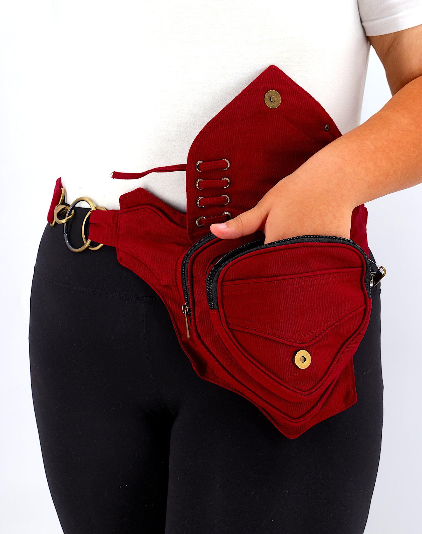 Cotton Flower of Life Pattern Handmade Canvas Fanny Pack