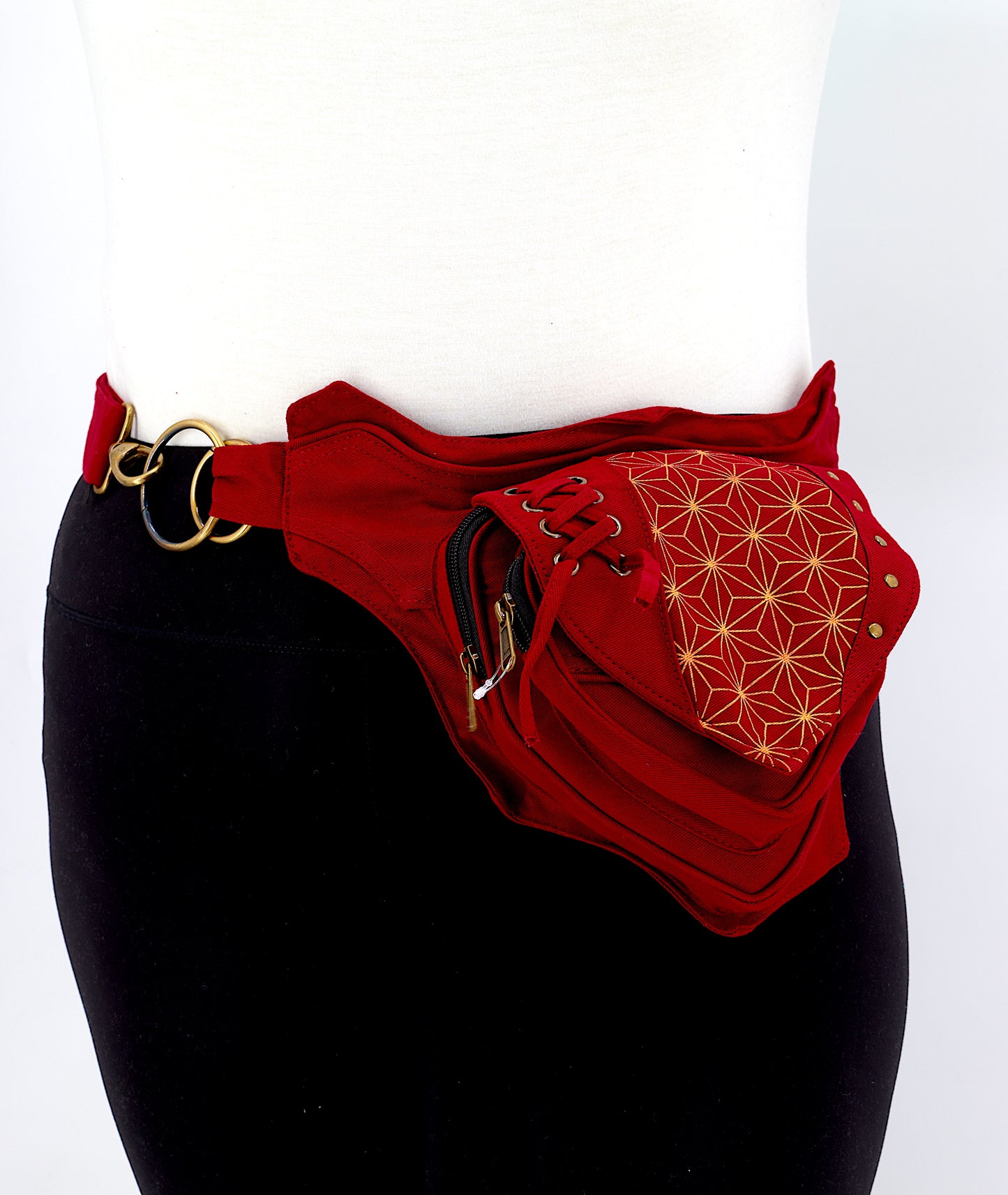 Cotton Flower of Life Pattern Handmade Canvas Fanny Pack