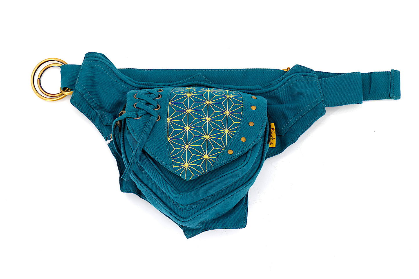 Cotton Flower of Life Pattern Handmade Canvas Fanny Pack
