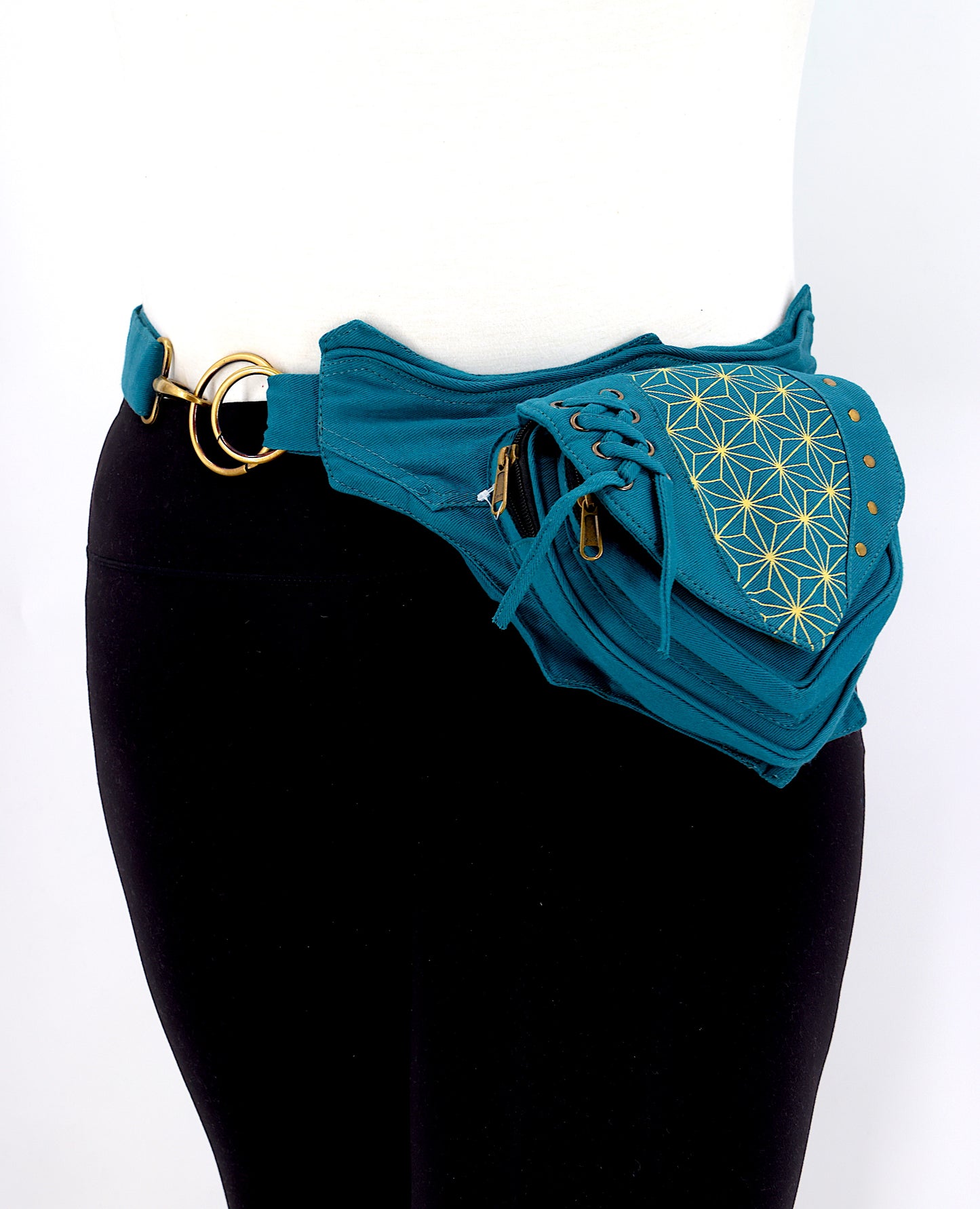 Cotton Flower of Life Pattern Handmade Canvas Fanny Pack