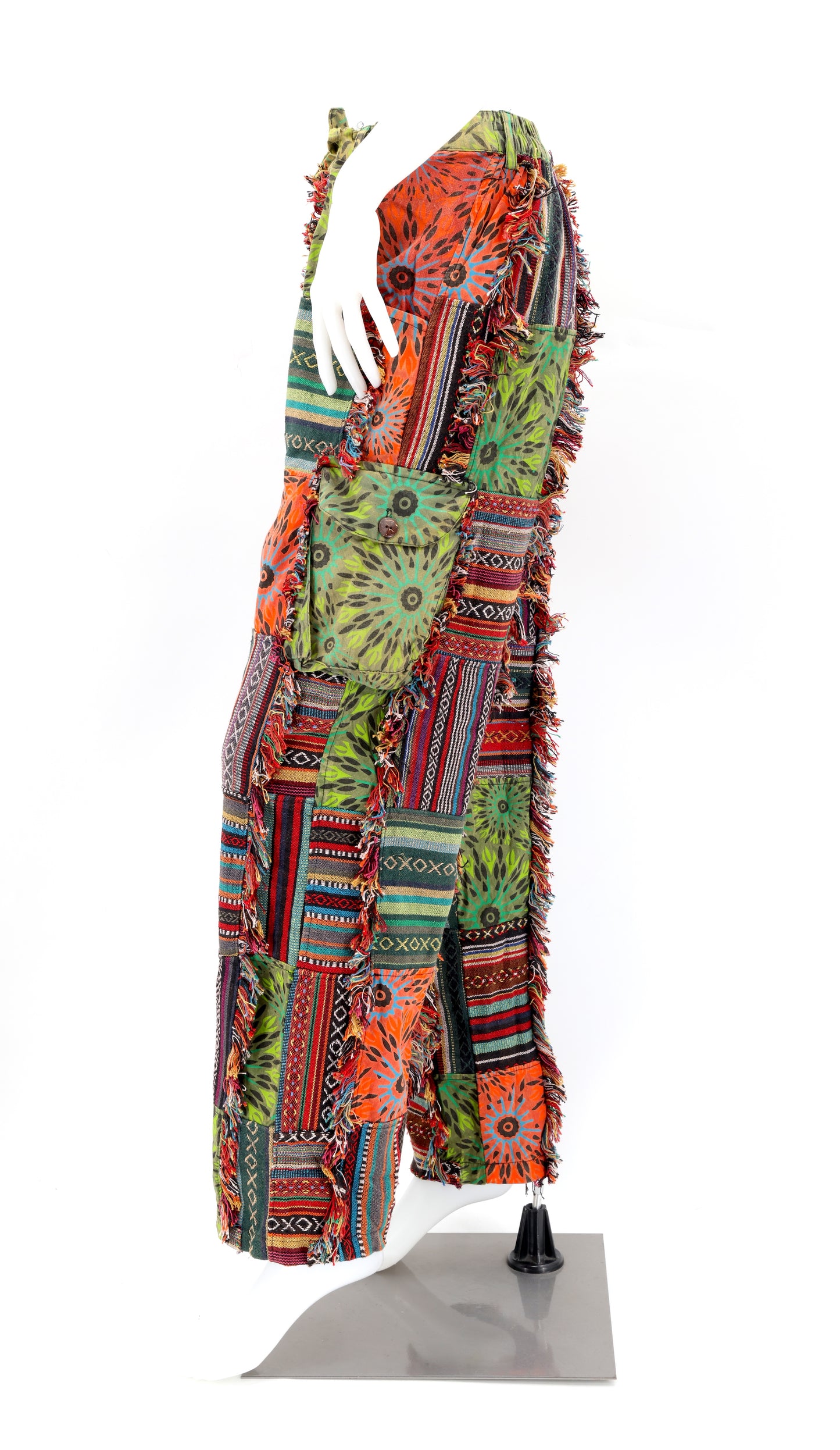 Cotton Hippie Handmade Harem Gheri Patchwork Fringe Bohemian Pants