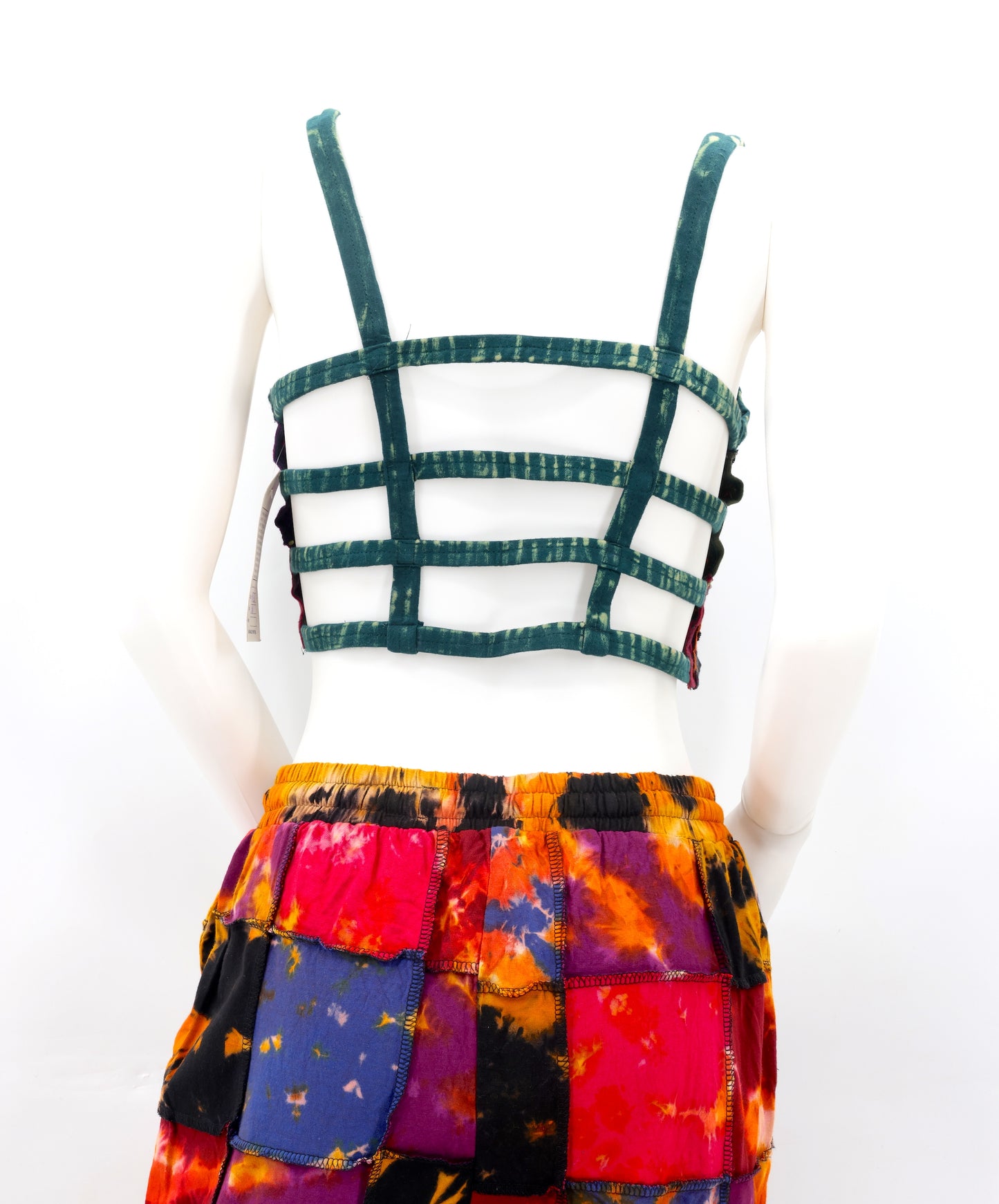 Cotton Hippie Handmade Tie Dye Floral Embroidered Patchwork Ladies Bohemian Top
