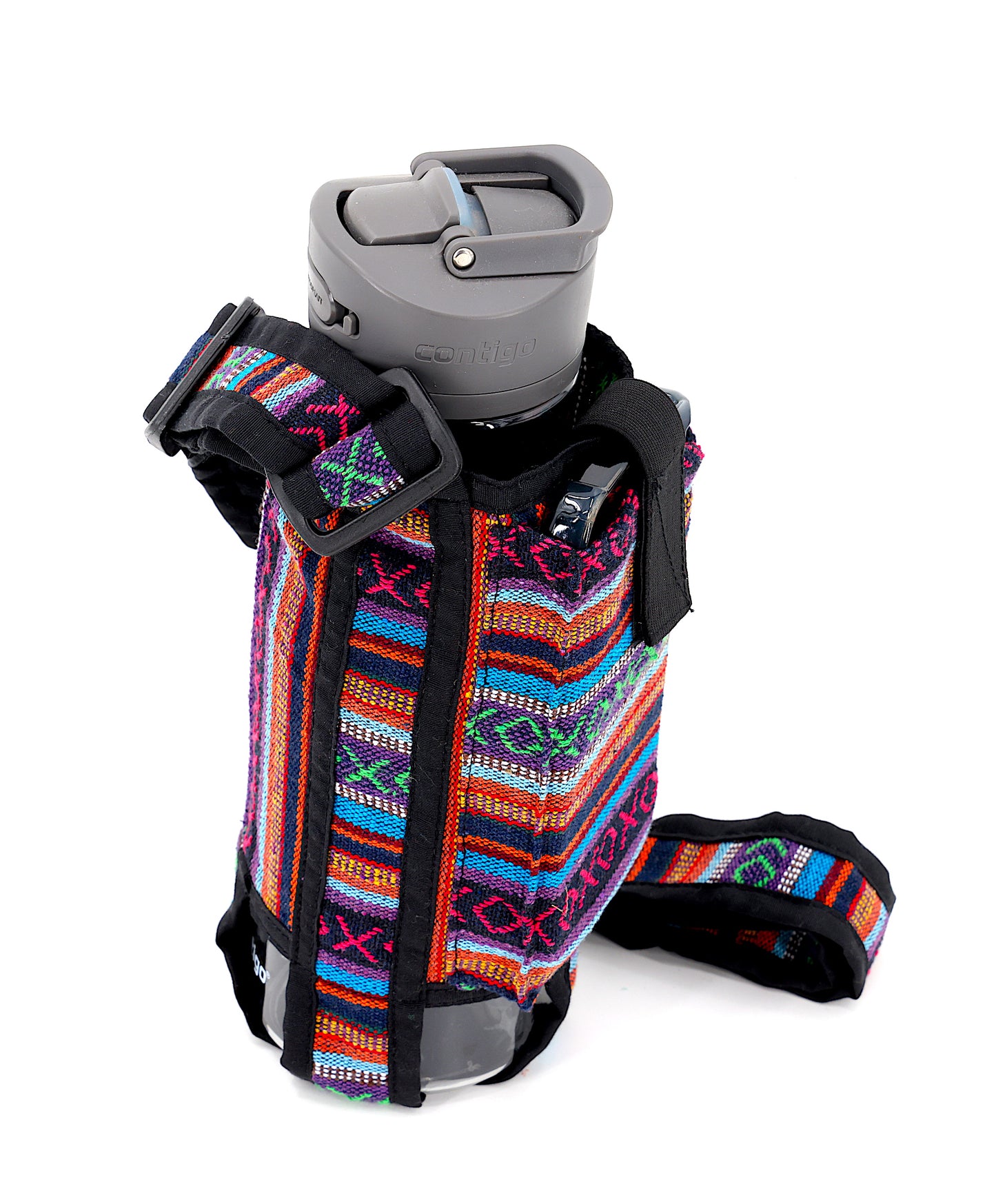 100% Hemp with Gheri Mix Water Bottle Holder