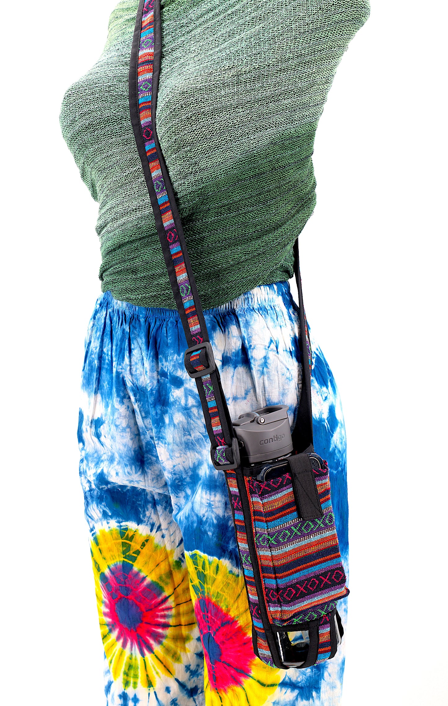 100% Hemp with Gheri Mix Water Bottle Holder
