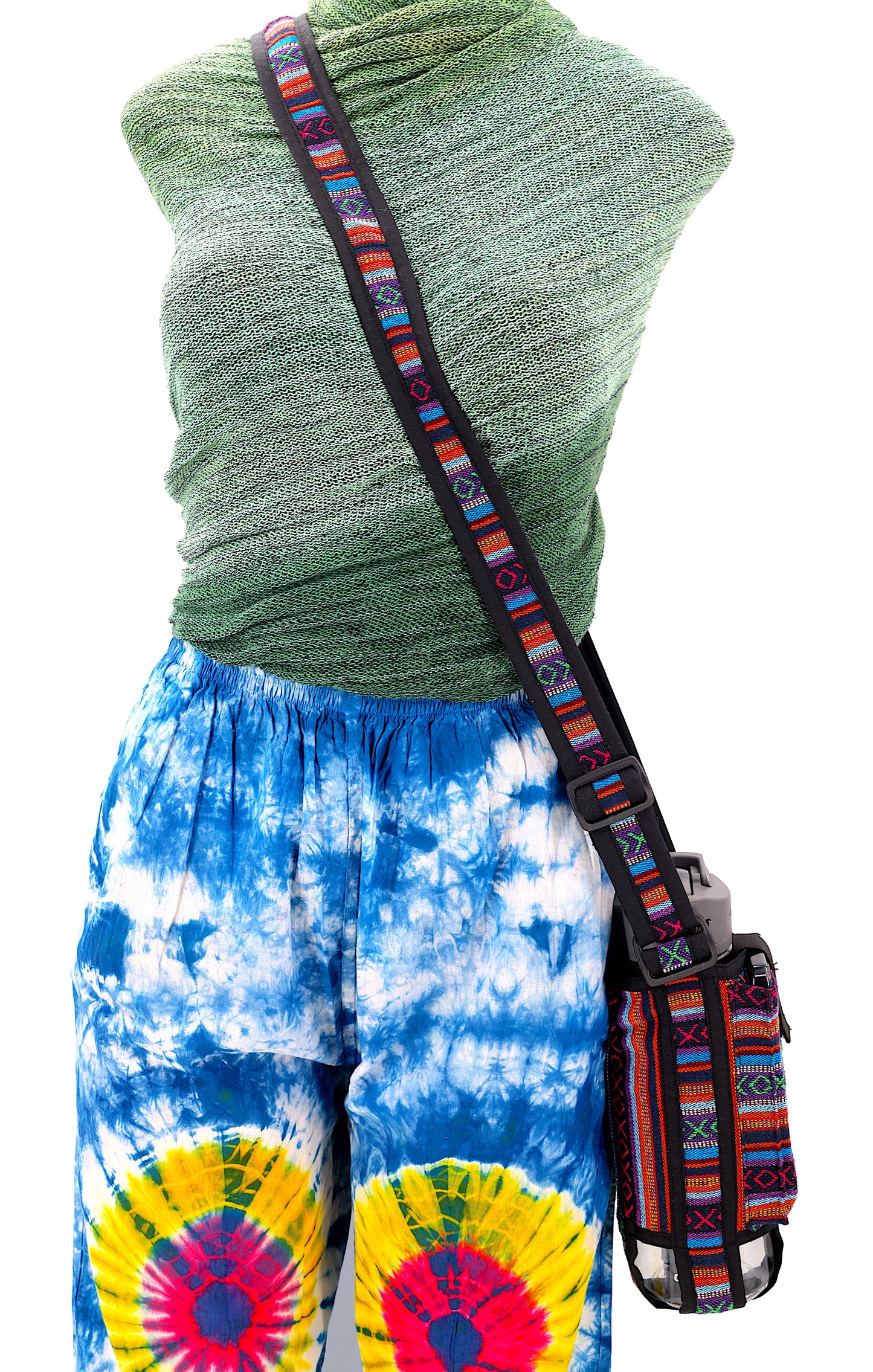 100% Hemp with Gheri Mix Water Bottle Holder