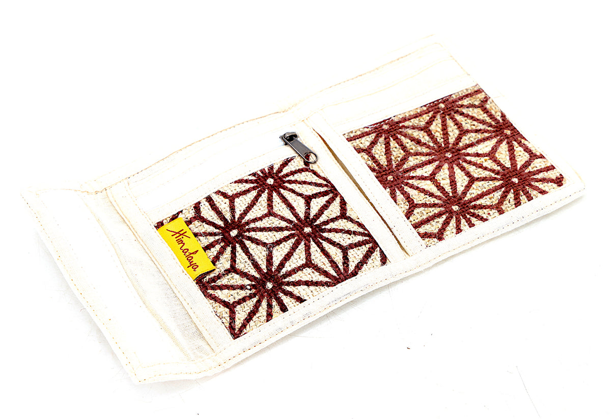 Trifold-Geldbörse aus 100 % Hanf