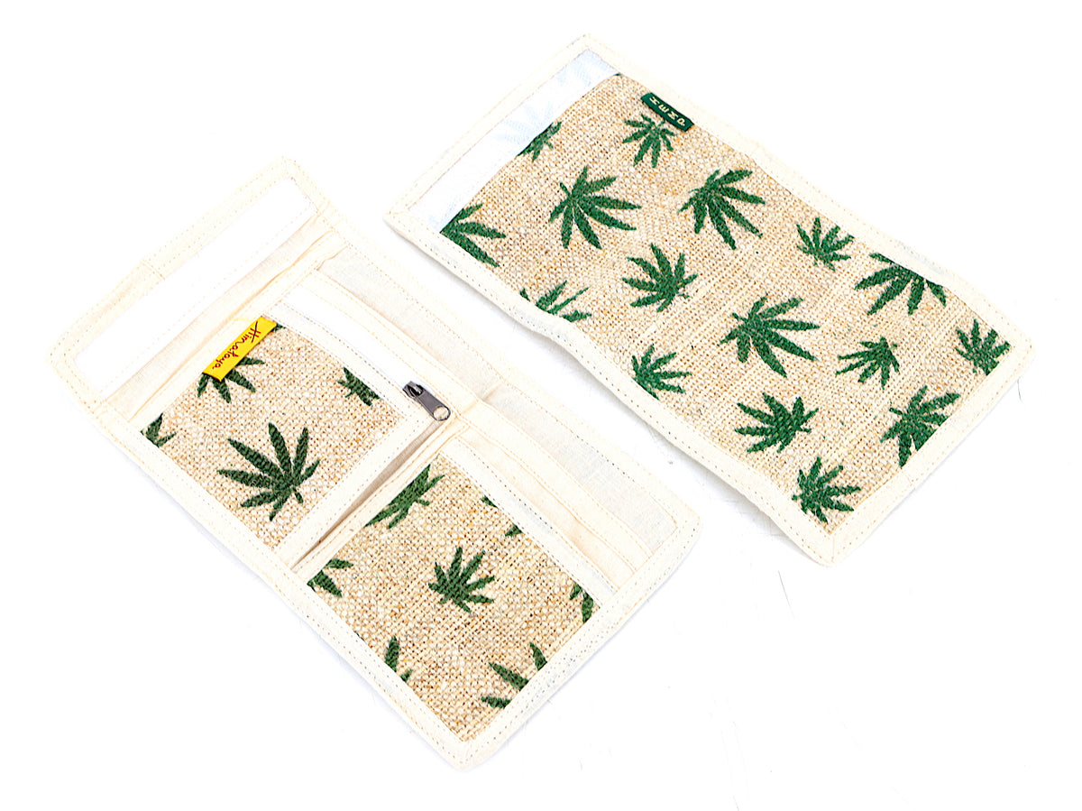 Trifold-Geldbörse aus 100 % Hanf