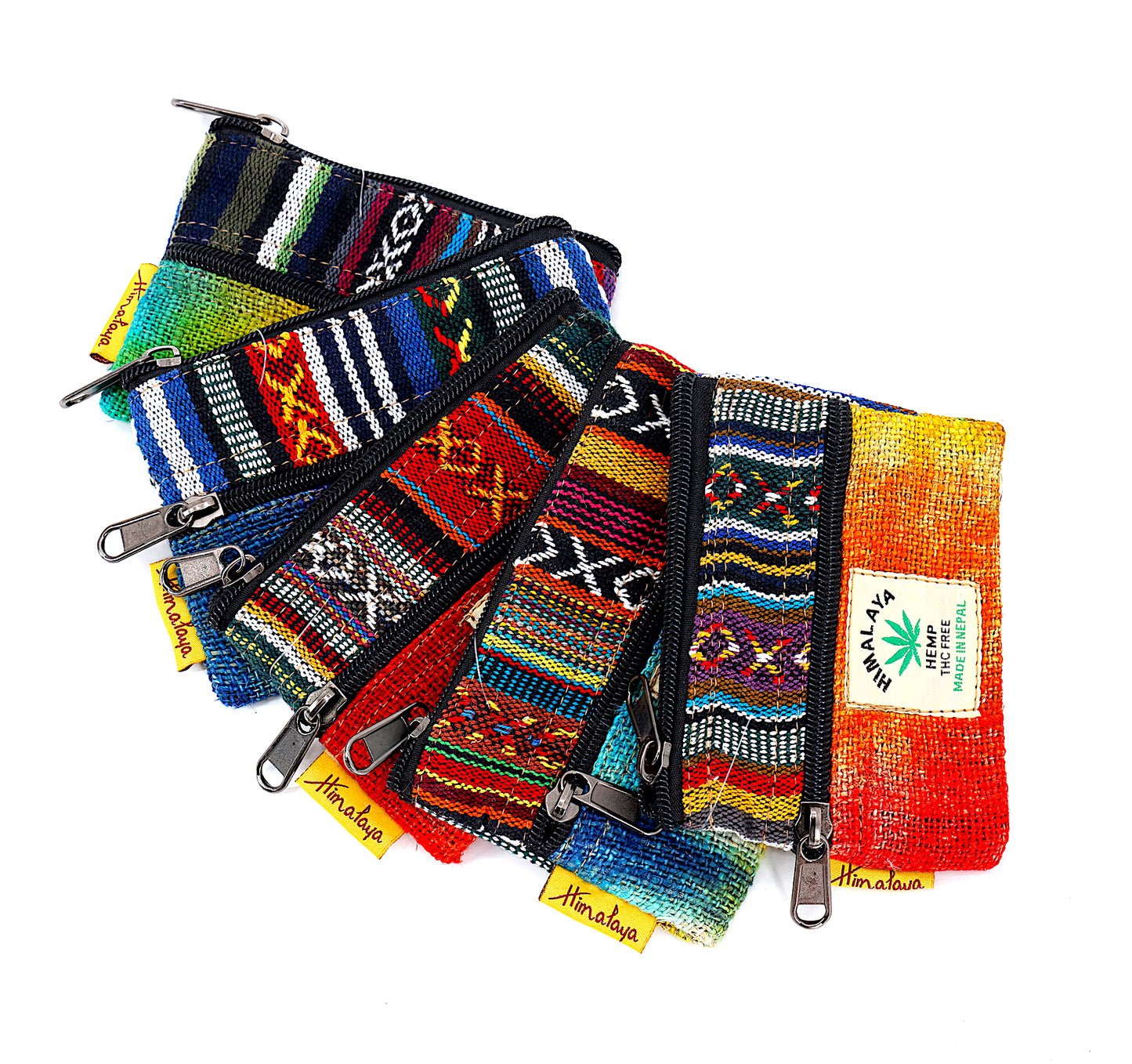 100% Hemp Multicolored Coin Purse
