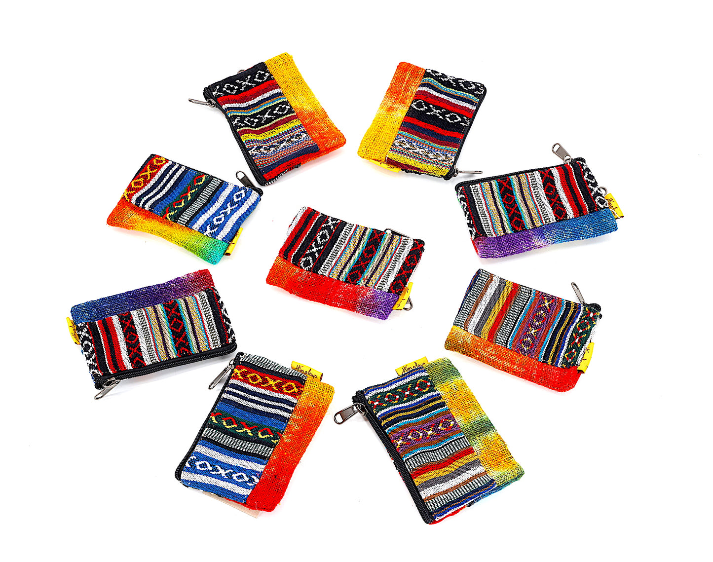 100% Hemp Multicolored Coin Purse
