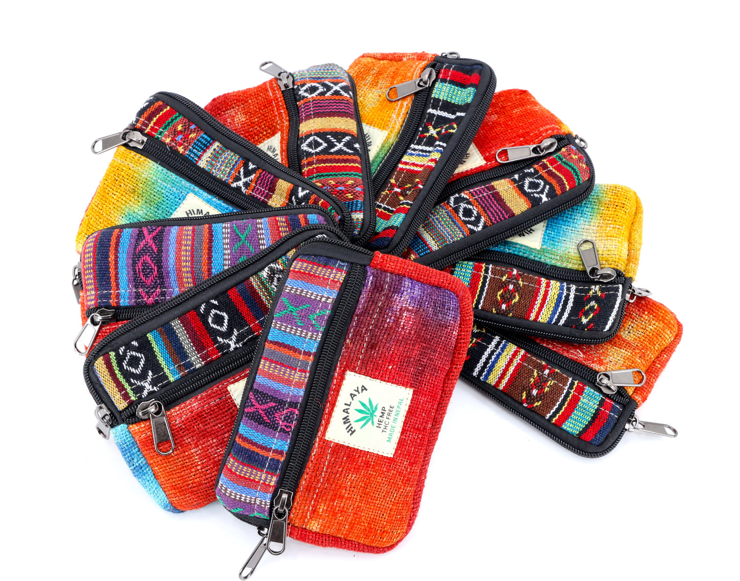 100% Hemp with Gheri Mix Coin Purse
