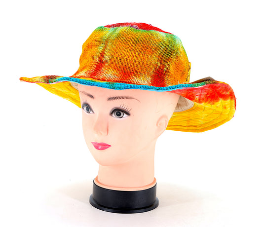 100% Hemp Handmade Hippie Tie Dye Bohemian Hat