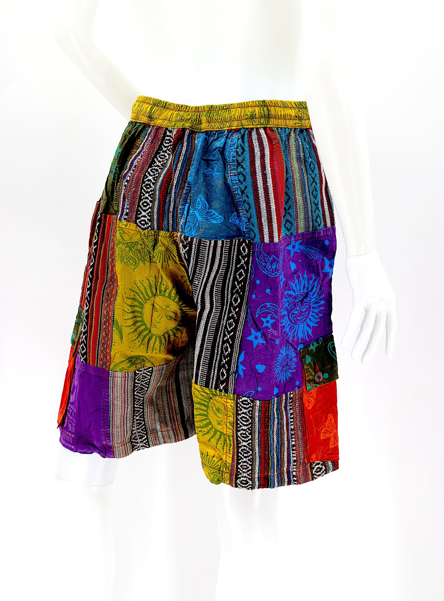 Cotton Hippie Handmade Gheri Patchwork Bohemian Shorts
