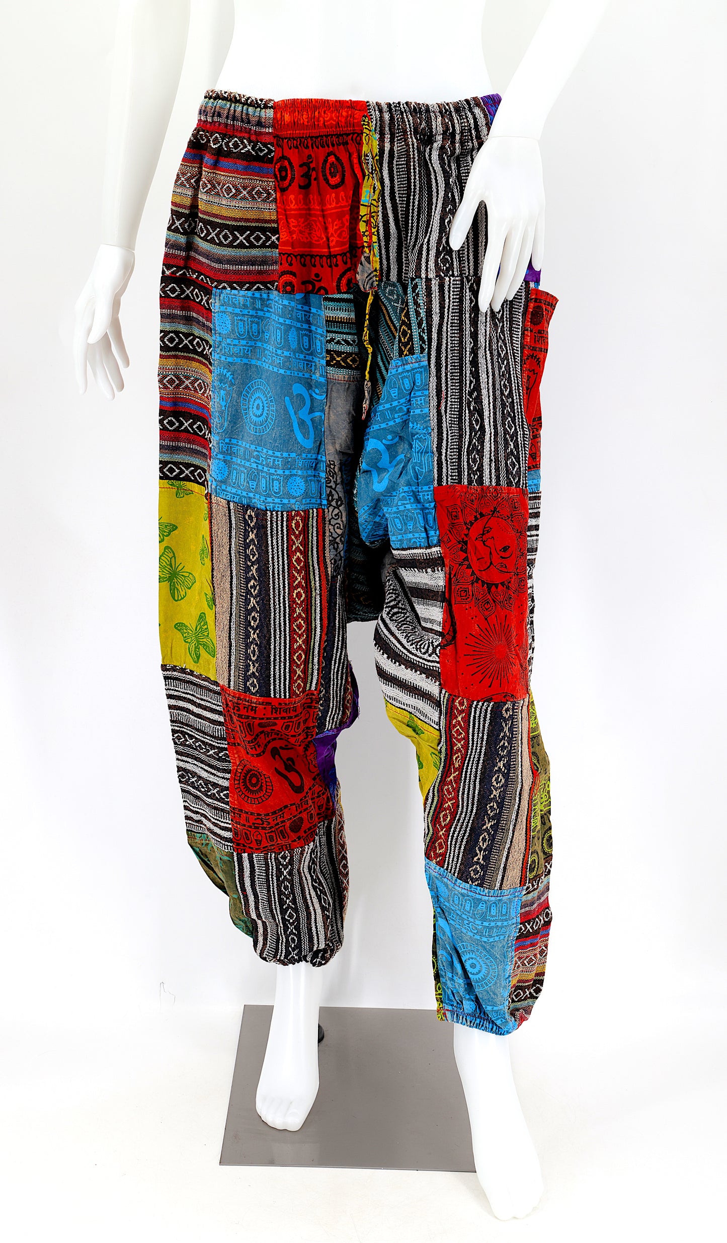 Cotton Hippie Handmade Harem Gheri Patchwork Free Size Bohemian Pants