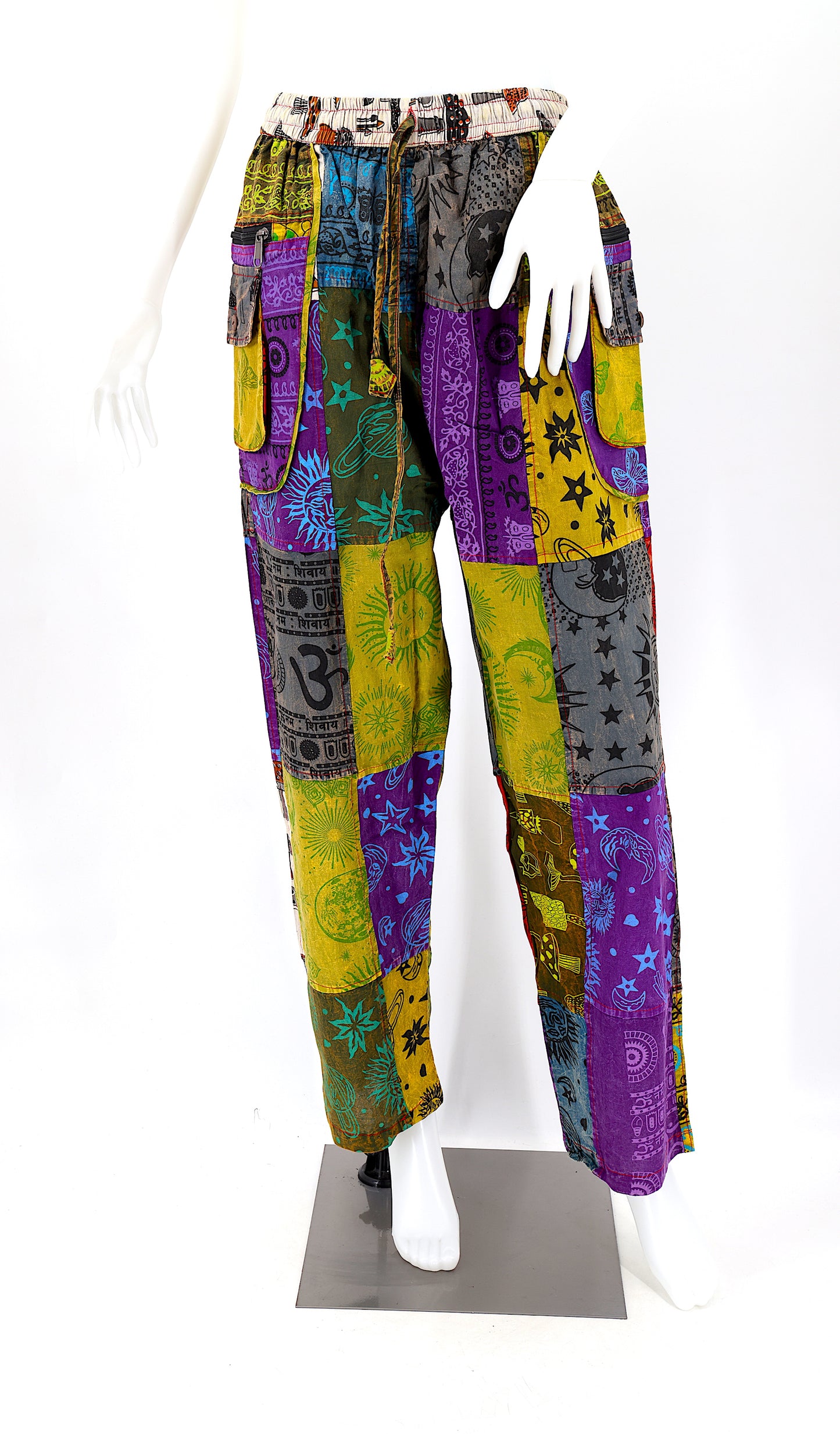 Cotton Hippie Handmade Harem Mushroom Patchwork Bohemian Pants