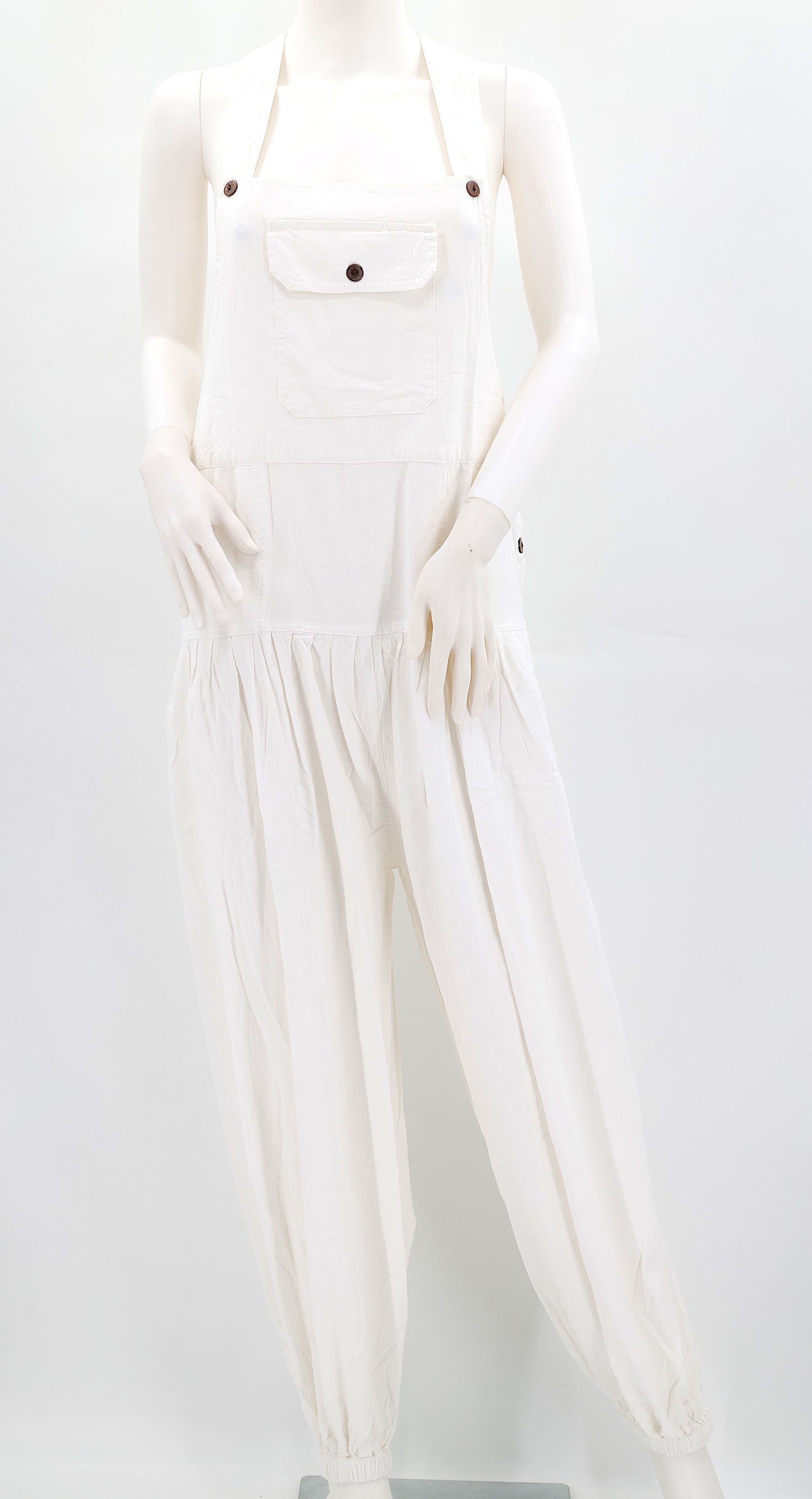 Cotton Hippie Handmade Solid Color Balloon Bohemian Overalls