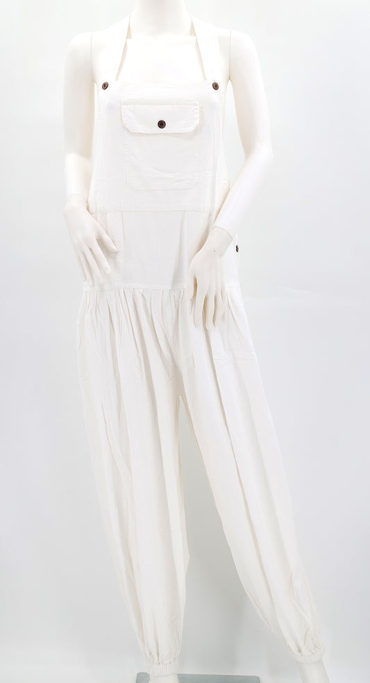 Cotton Hippie Handmade Solid Color Balloon Bohemian Overalls