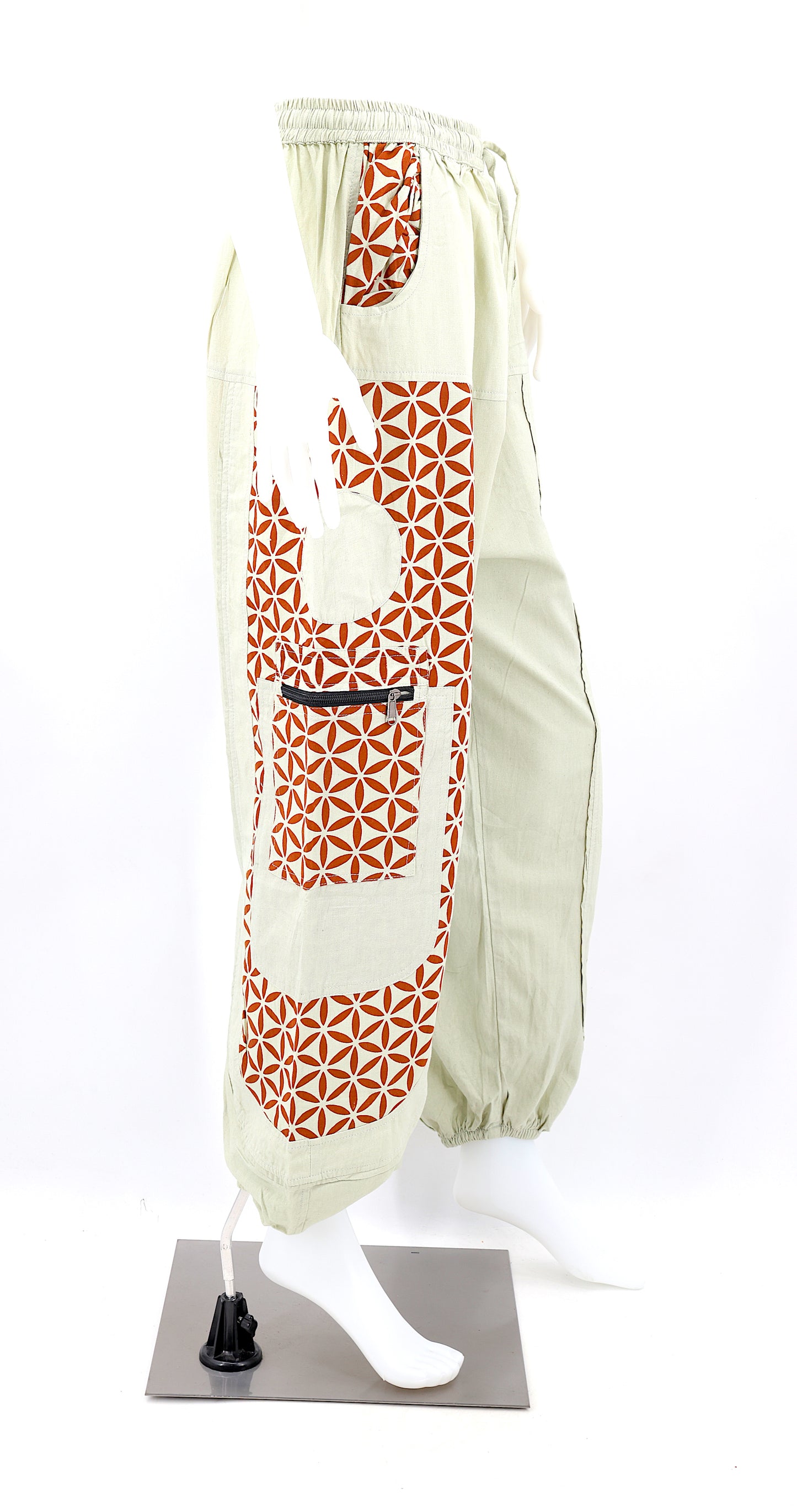 Flower of Life Print Harem Pants