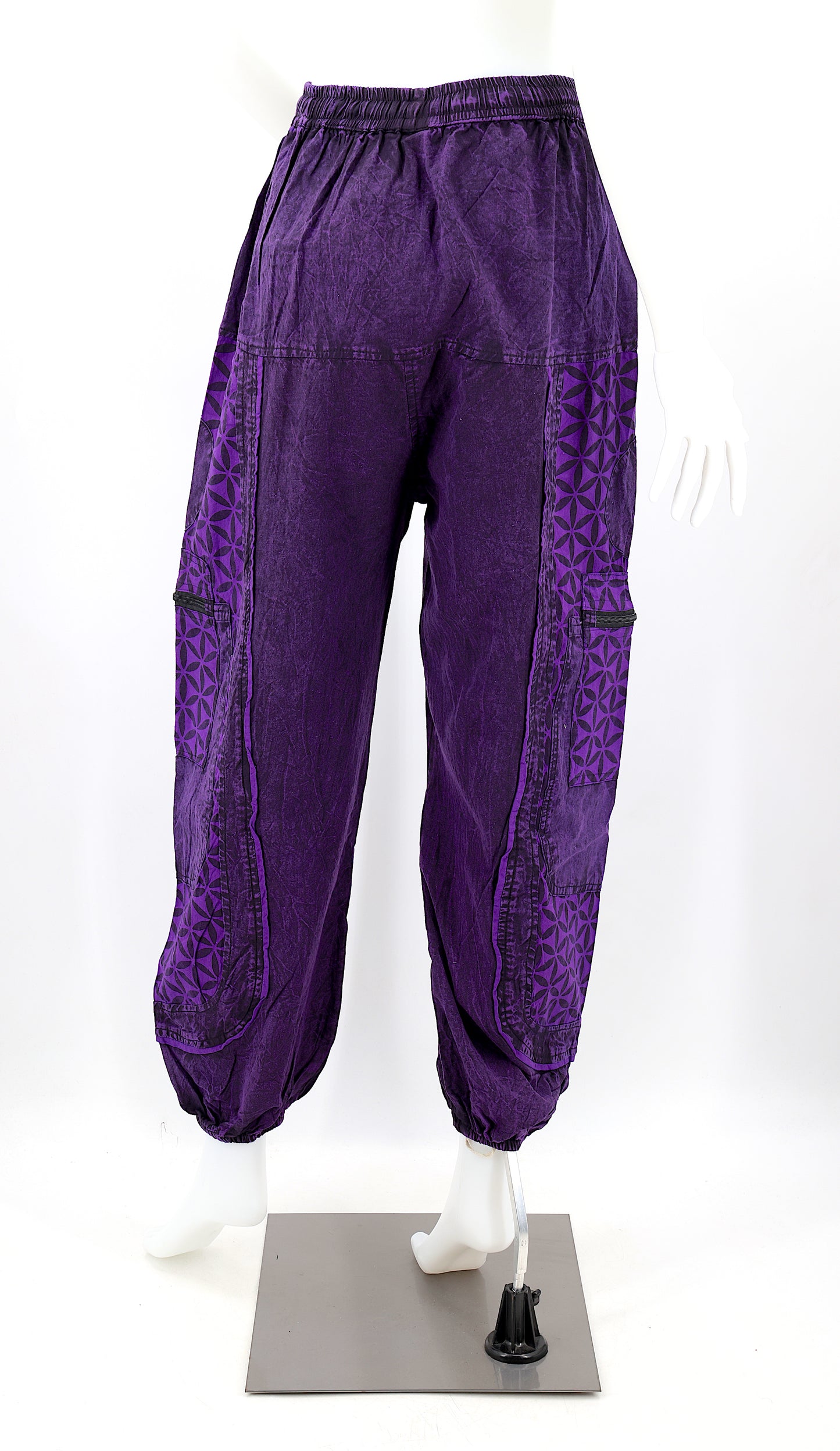 Flower of Life Print Harem Pants