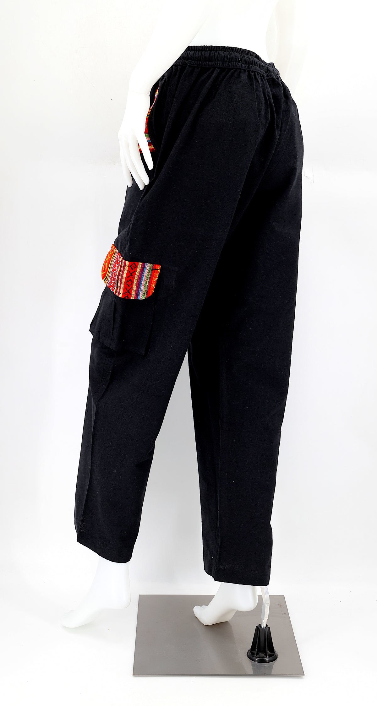 Solid Color Multi-Pocket Straight Leg Harem Pants | Cargo Pants Style