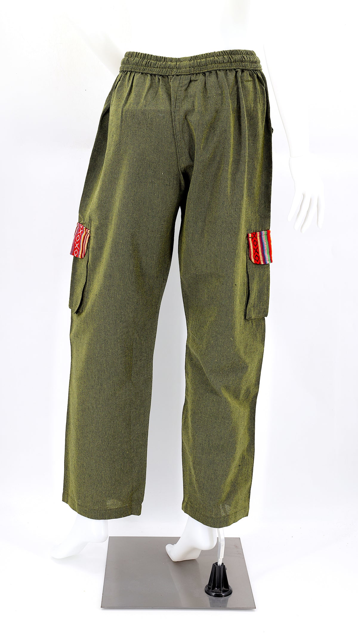 Solid Color Multi-Pocket Straight Leg Harem Pants | Cargo Pants Style