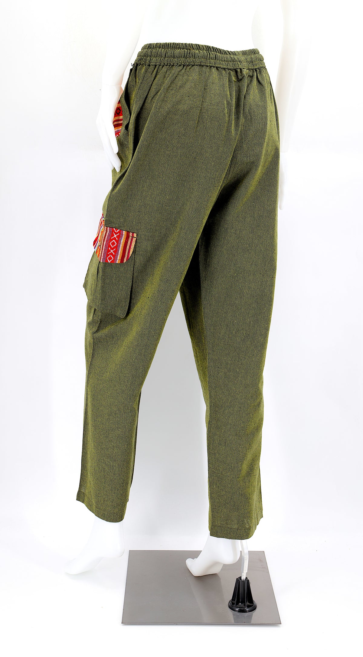 Solid Color Multi-Pocket Straight Leg Harem Pants | Cargo Pants Style